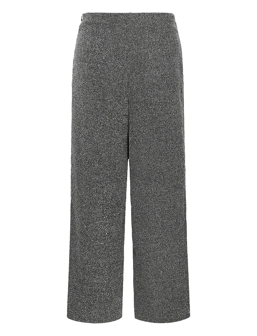 Kaffe - KAalba Wide Pants - wide leg trousers - black melange - 2