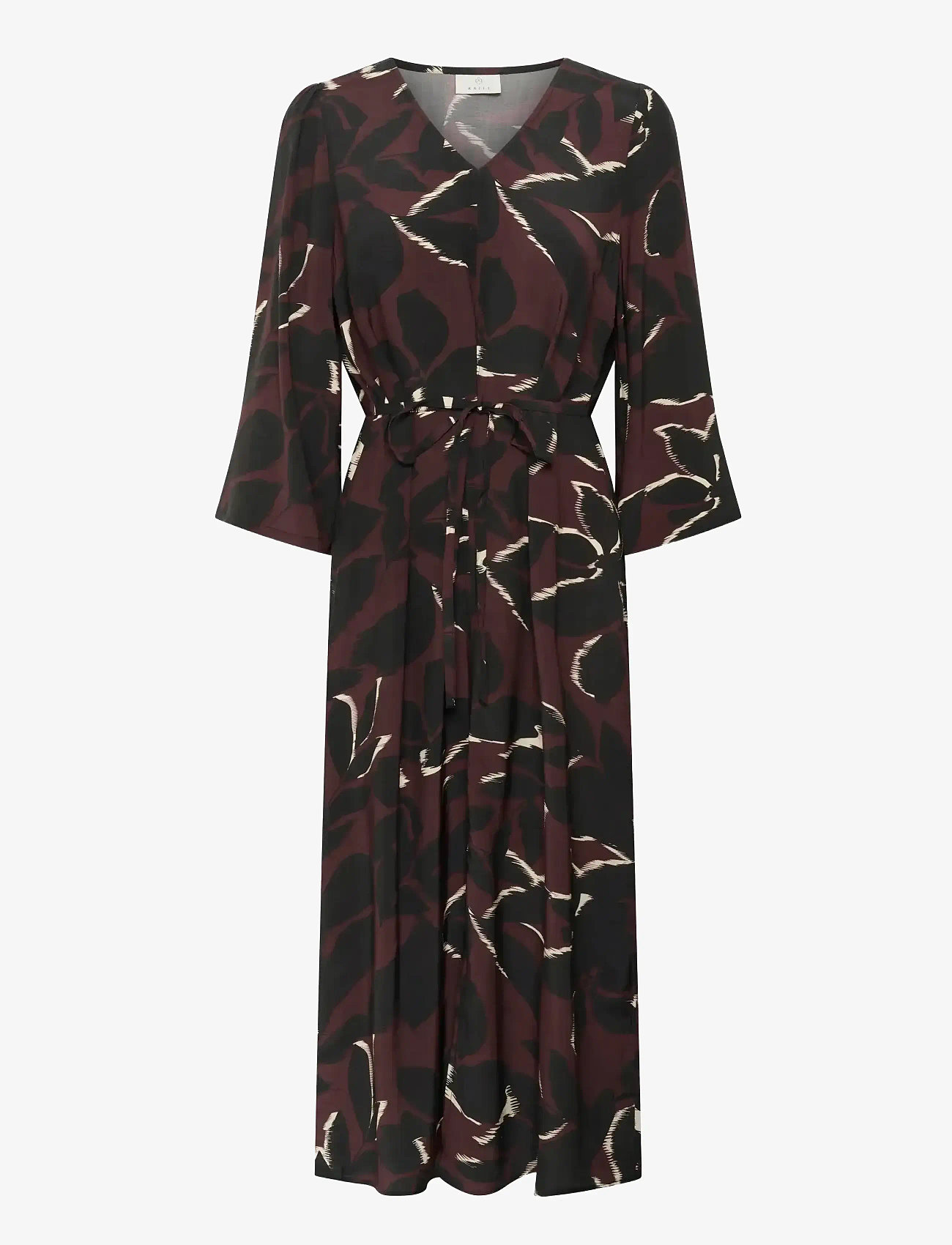 Kaffe - KAmille Dress - midi kjoler - windsor wine/black flower - 1