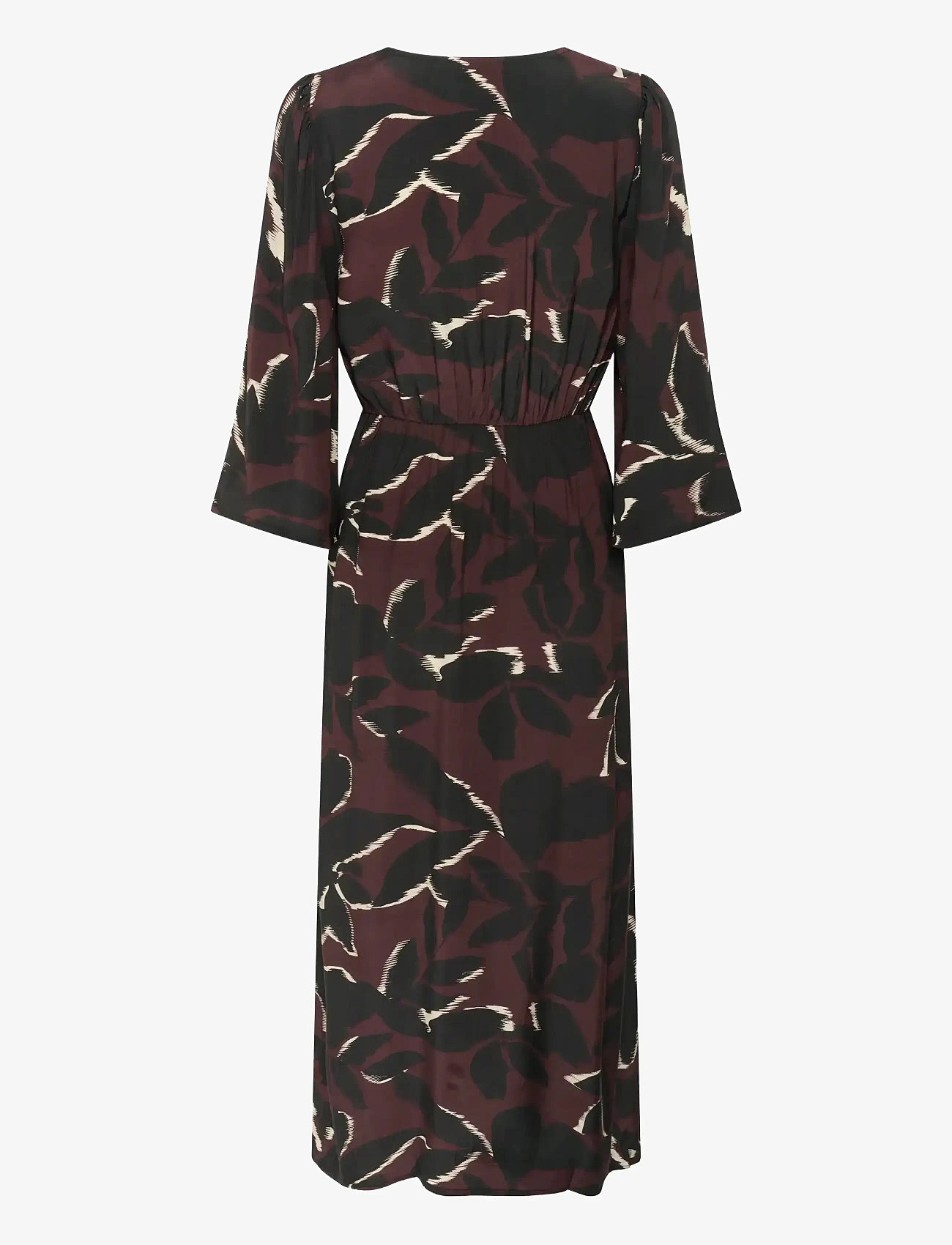 Kaffe - KAmille Dress - midi kjoler - windsor wine/black flower - 2