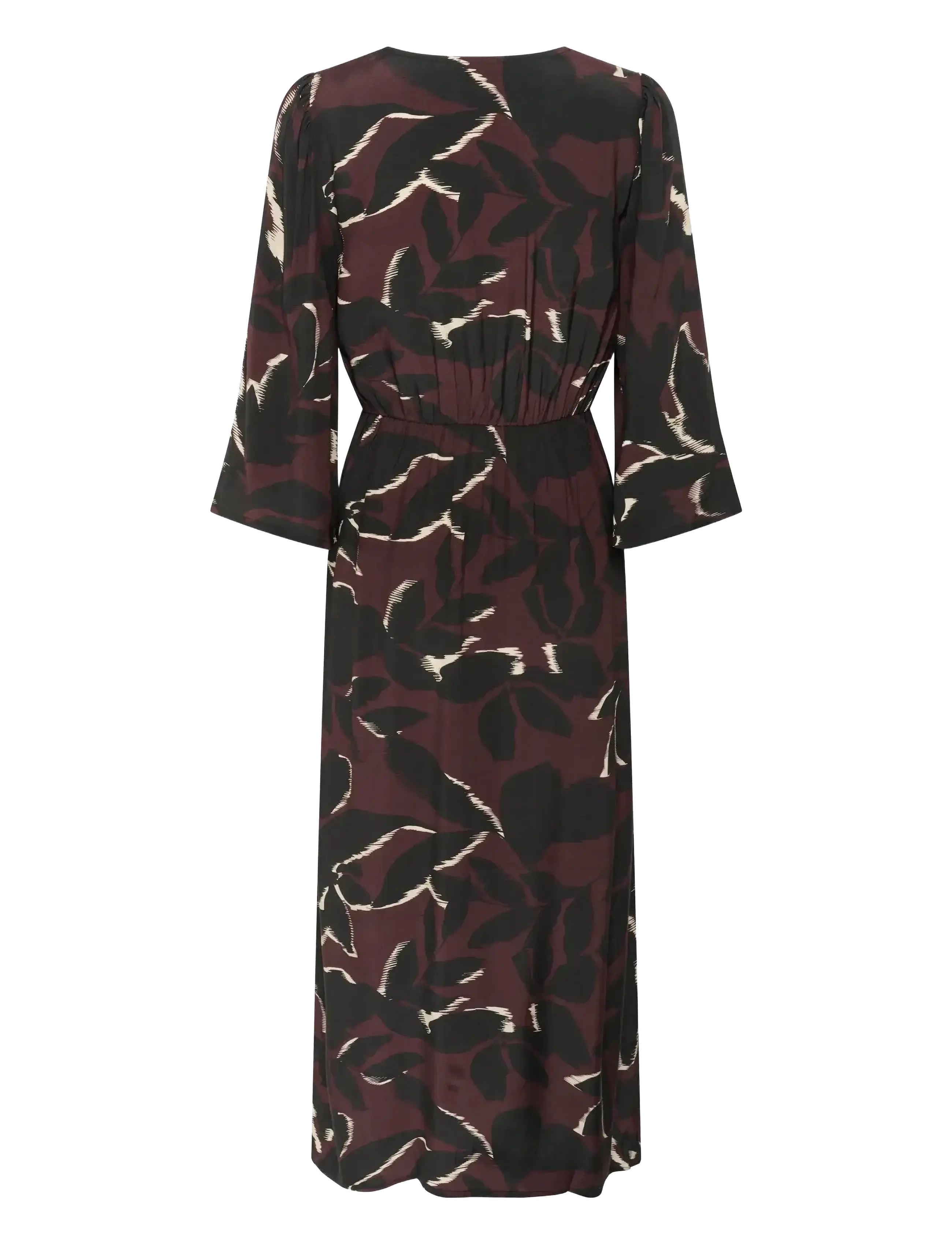 Kaffe - KAmille Dress - midikleider - windsor wine/black flower - 2