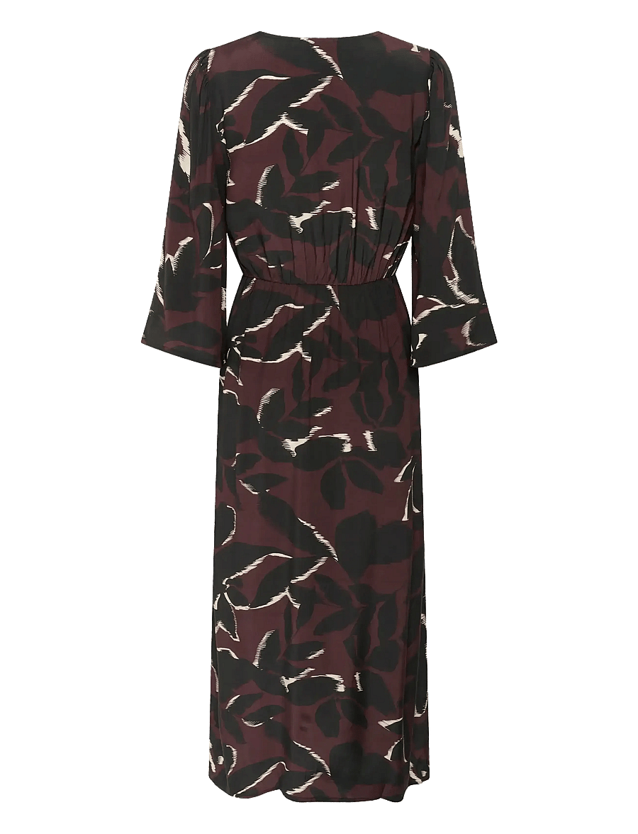 Kaffe - KAmille Dress - midi dresses - windsor wine/black flower - 2