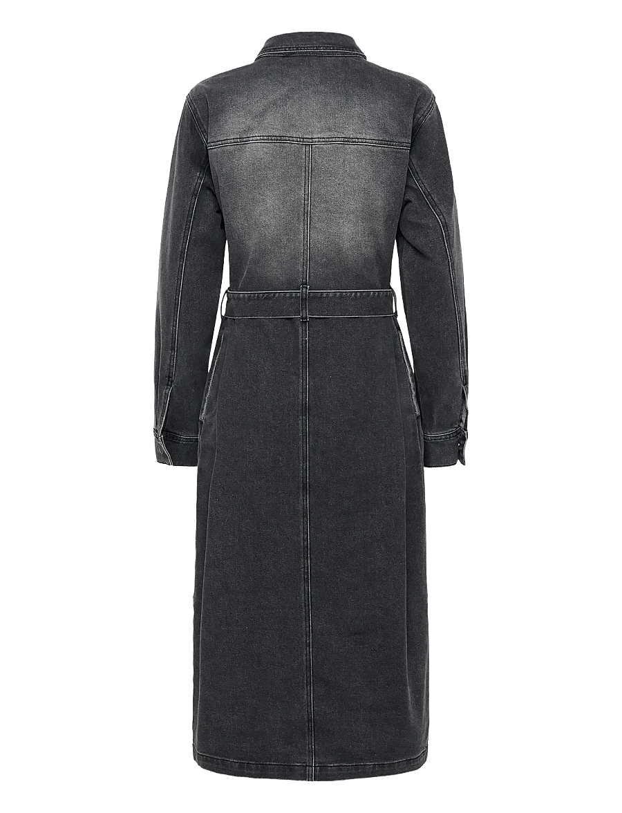Kaffe - KAabby Denim Dress - skjortklänningar - medium grey denim - 2