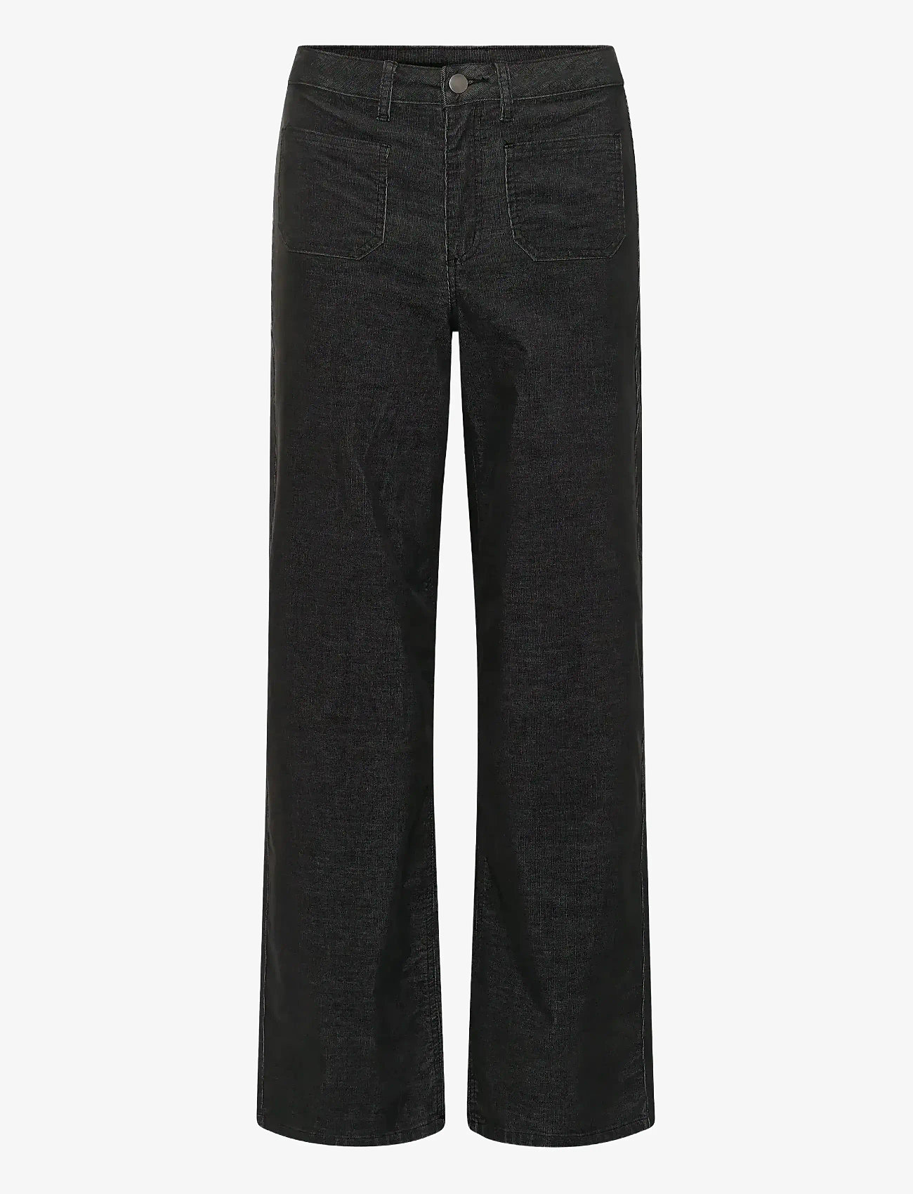 Kaffe - KAmolly Pants - hosen mit weitem bein - black oyster - 0