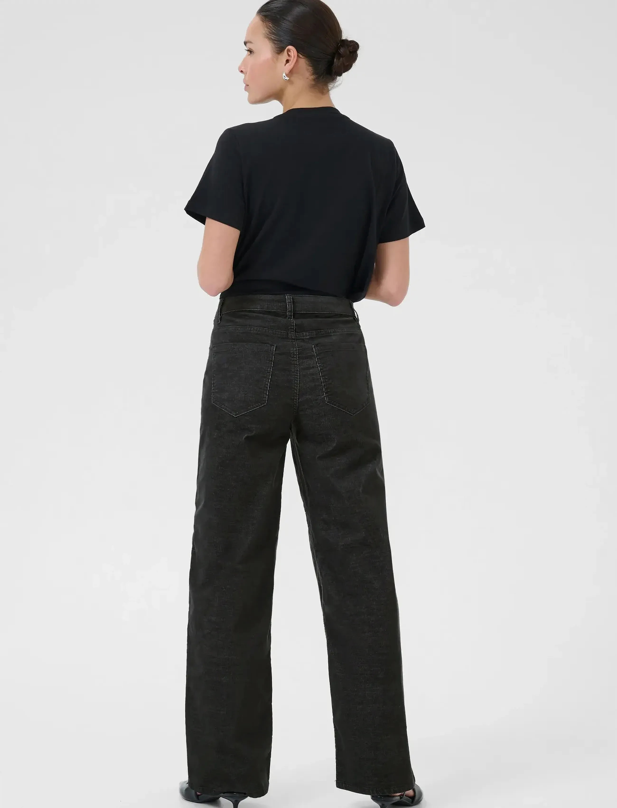 Kaffe - KAmolly Pants - brede jeans - black oyster - 4