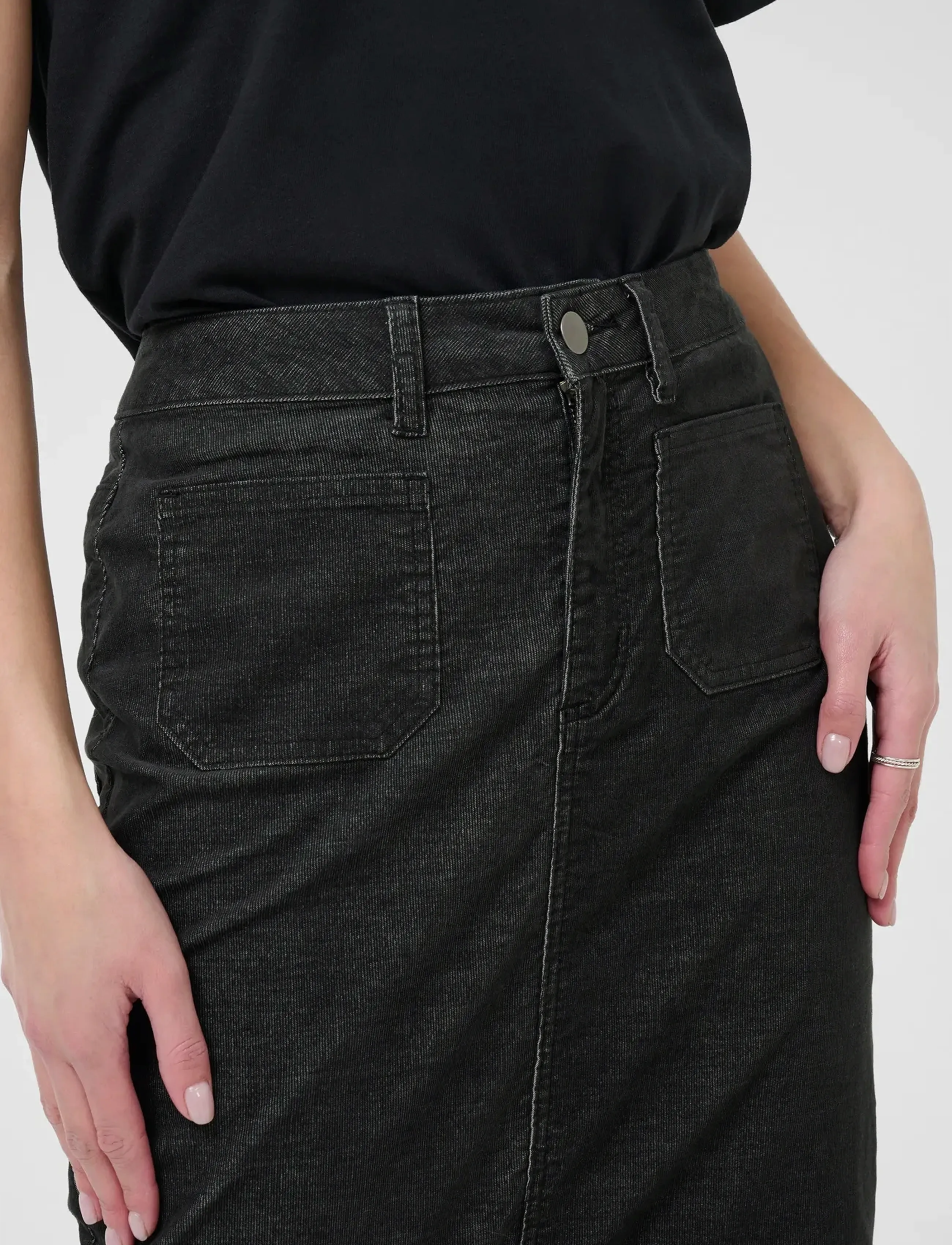 Kaffe - KAmolly Skirt - kokerrokken - black oyster - 5