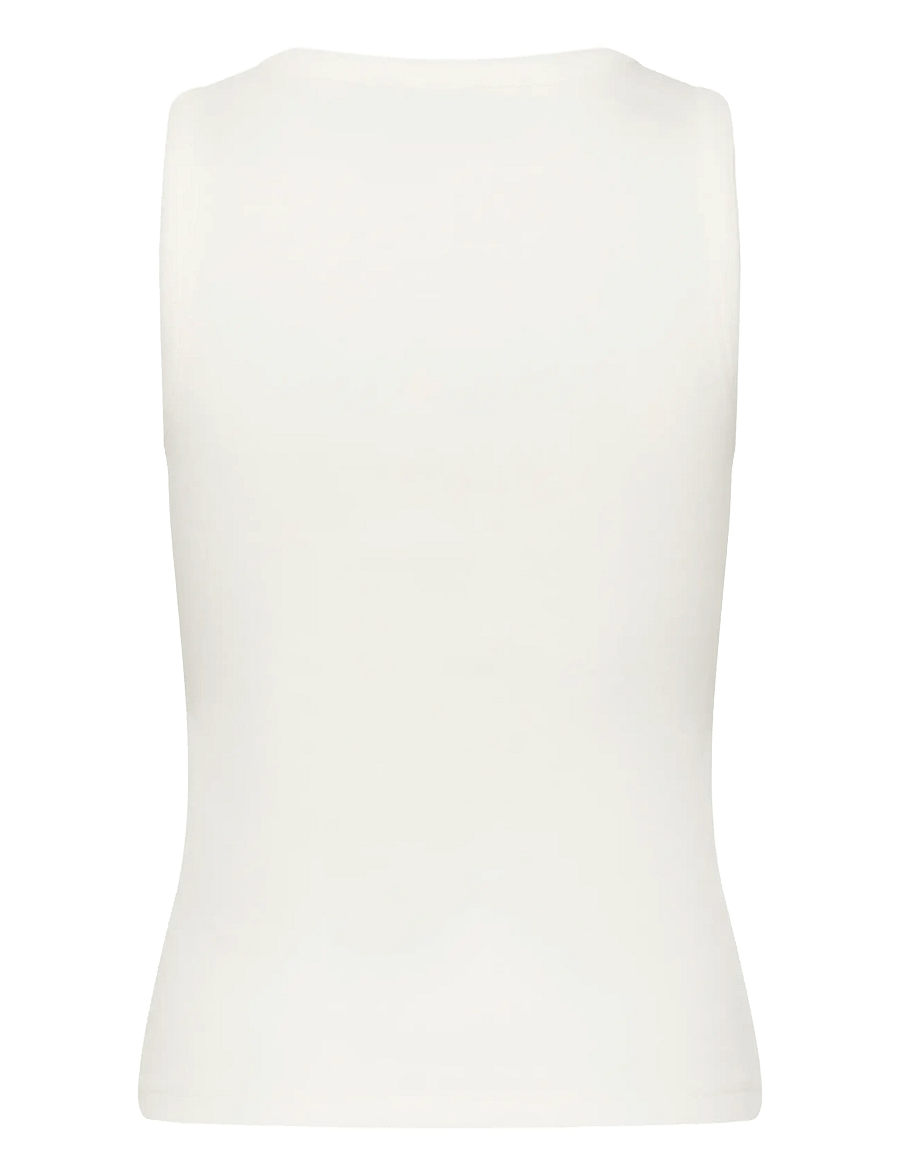 Kaffe - KAcarna Rhinestone Top - Ärmellose tops - chalk - 2