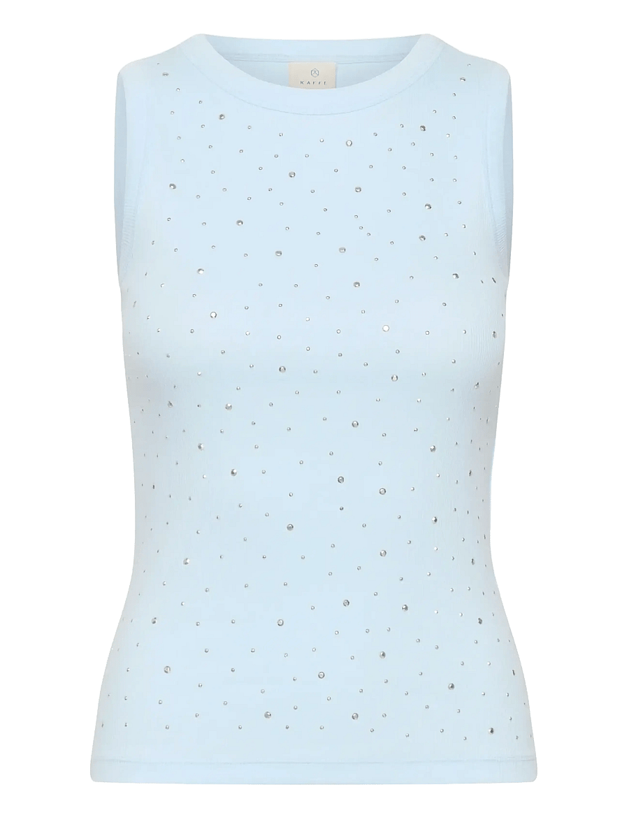 Kaffe - KAcarna Rhinestone Top - Ärmellose tops - nantucket breeze - 1