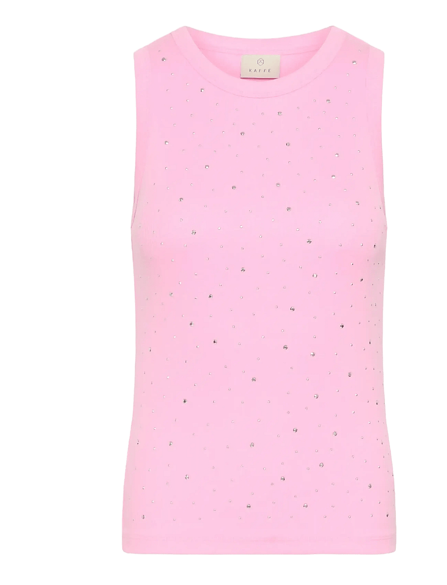 Kaffe - KAcarna Rhinestone Top - tanktops - pink frosting - 1