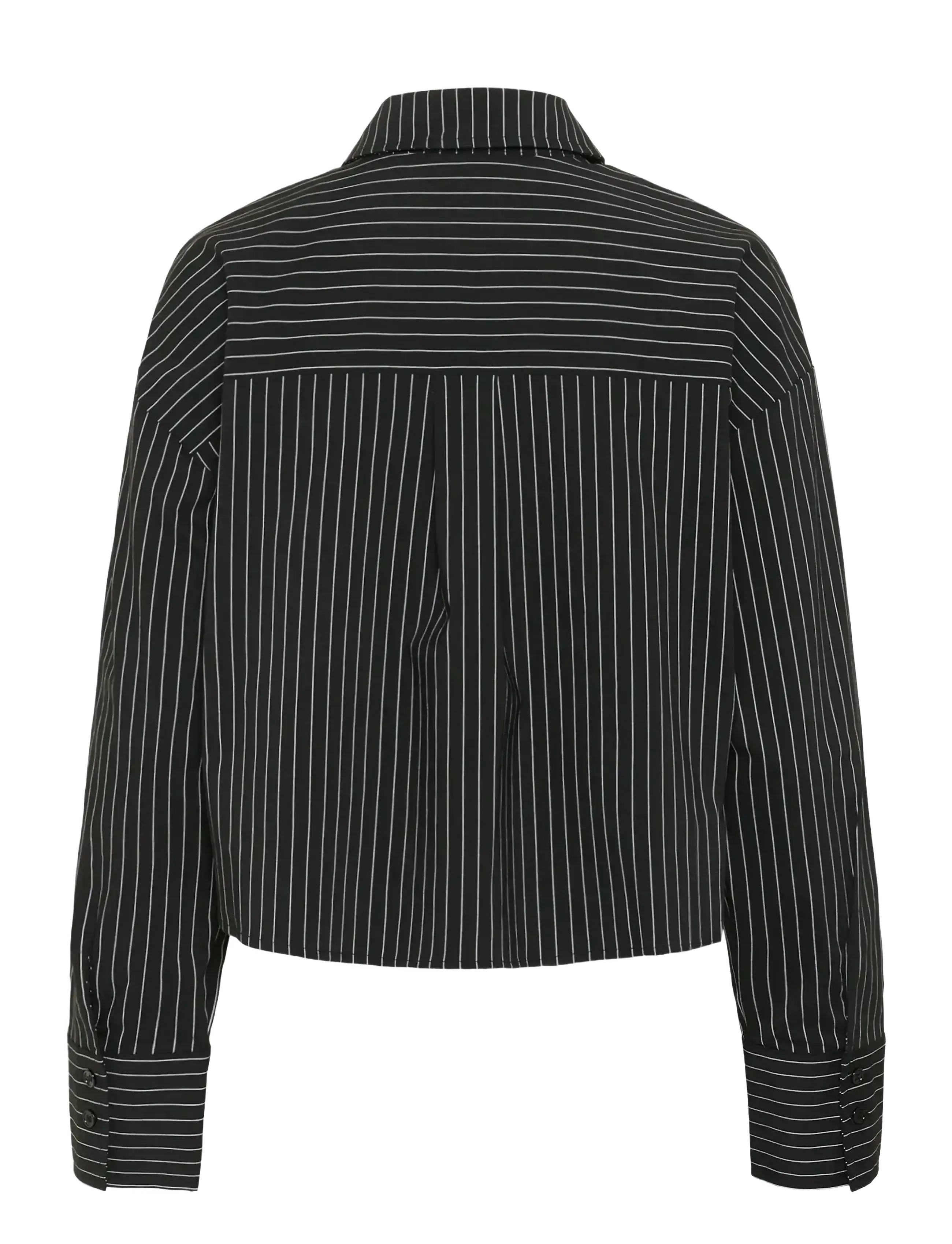 Kaffe - KAeliana Shirt - langärmlige hemden - black / chalk pinstripe - 2