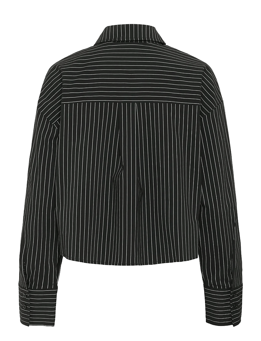 Kaffe - KAeliana Shirt - overhemden met lange mouwen - black / chalk pinstripe - 2