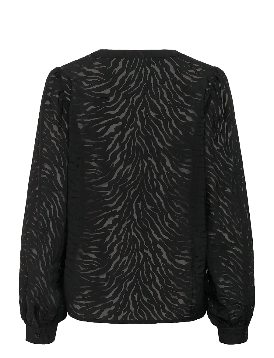 Kaffe - KAvivian Blouse - long sleeved blouses - black deep - 2