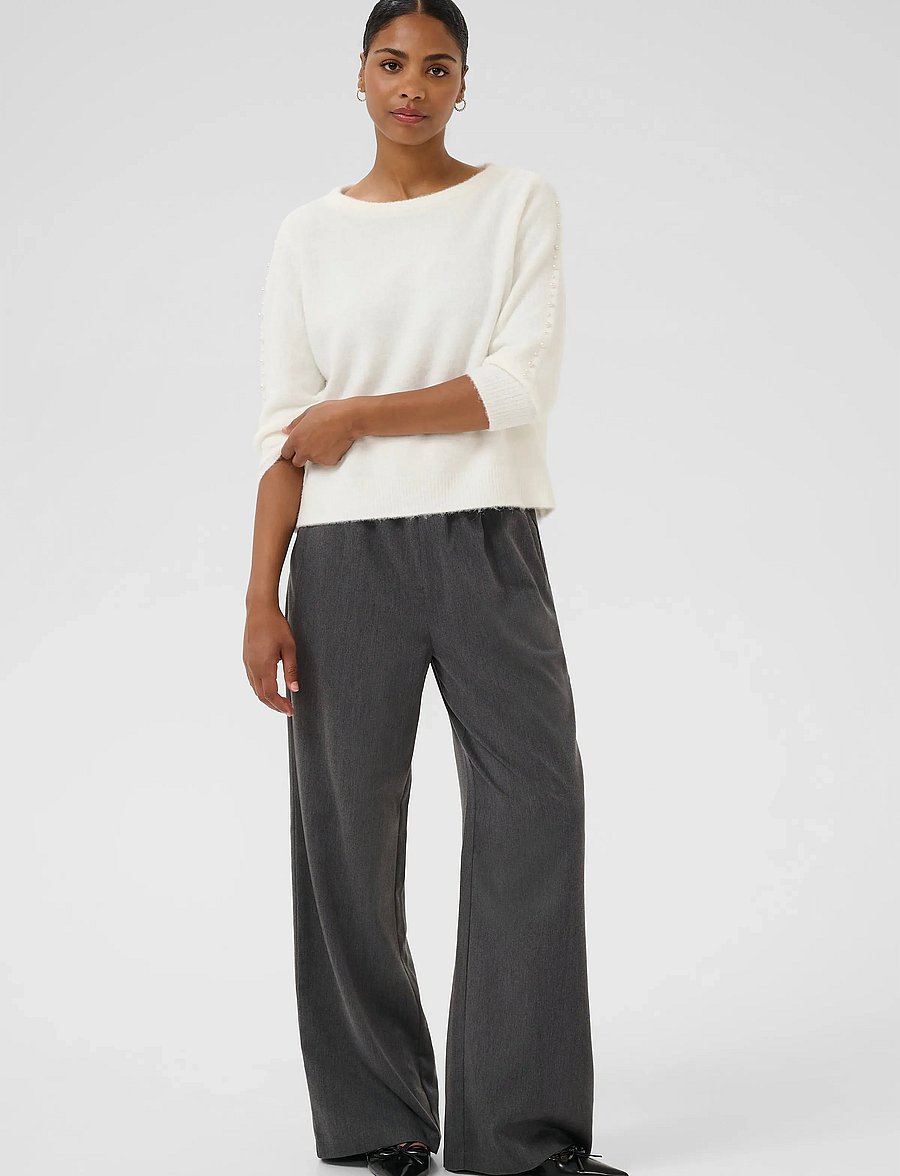 Kaffe - KAbetty Pullover - stickade tröjor - chalk cc - 3