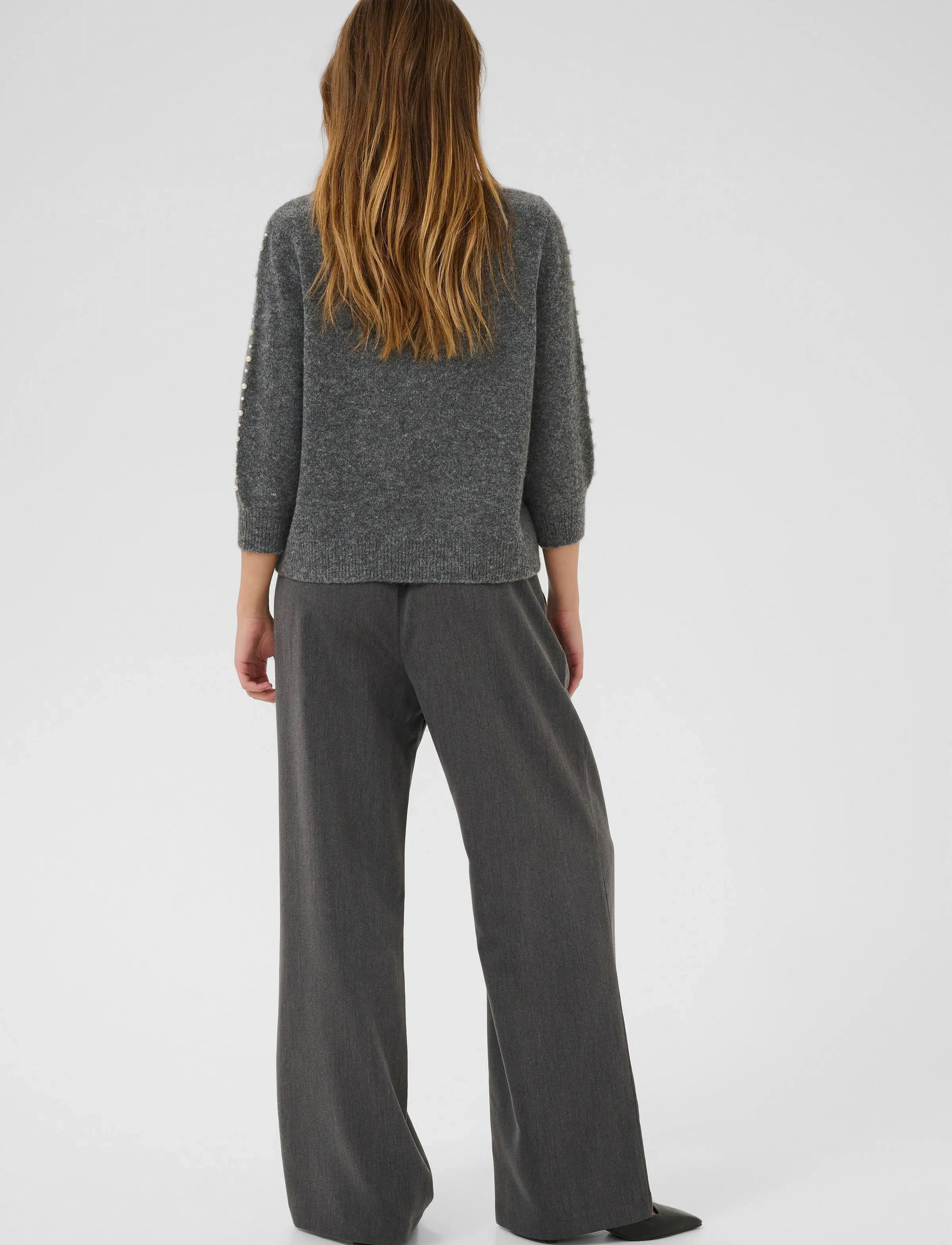 Kaffe - KAbetty Pullover - sweaters - grey melange - 4