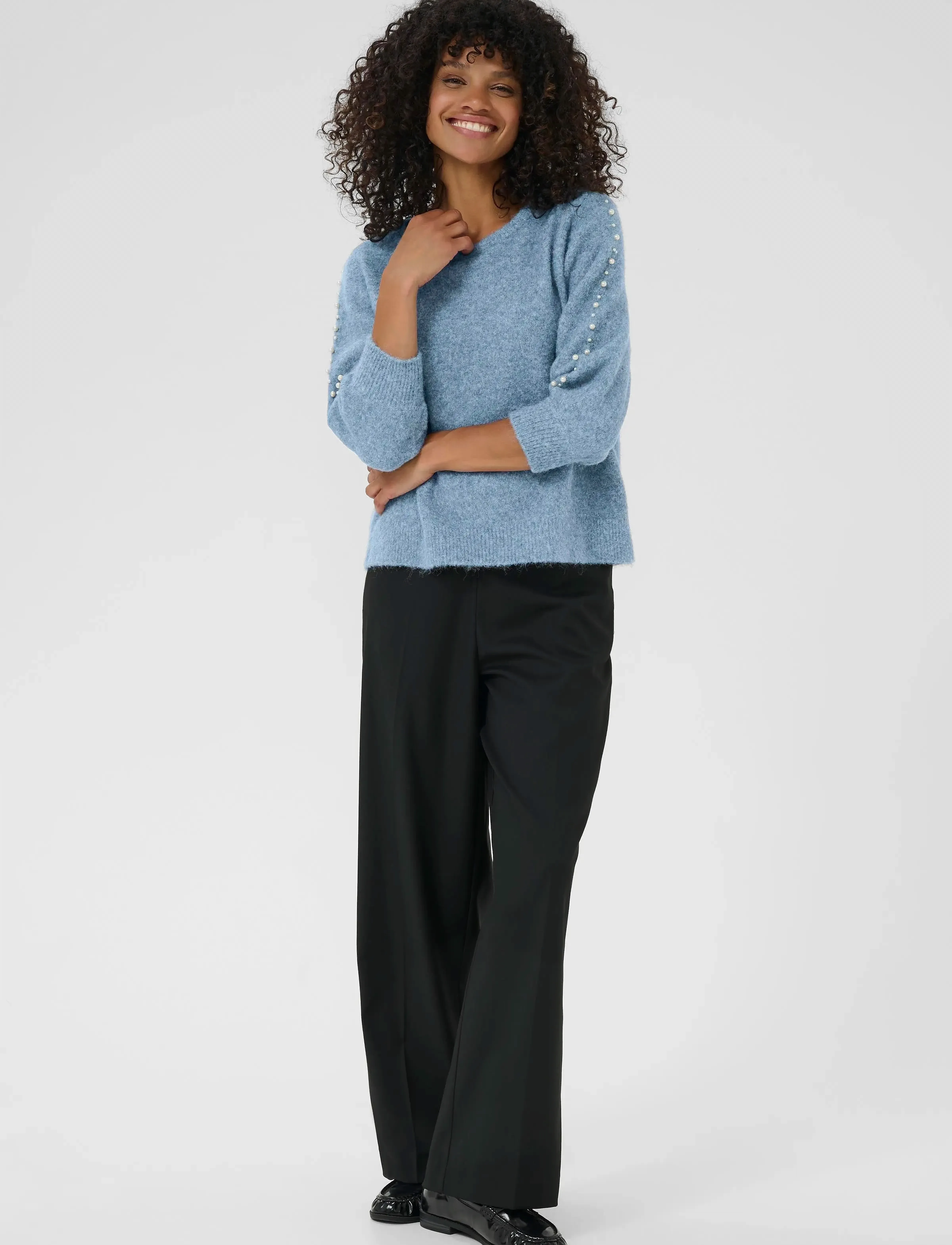Kaffe - KAbetty Pullover - pullover - windward blue melange - 3