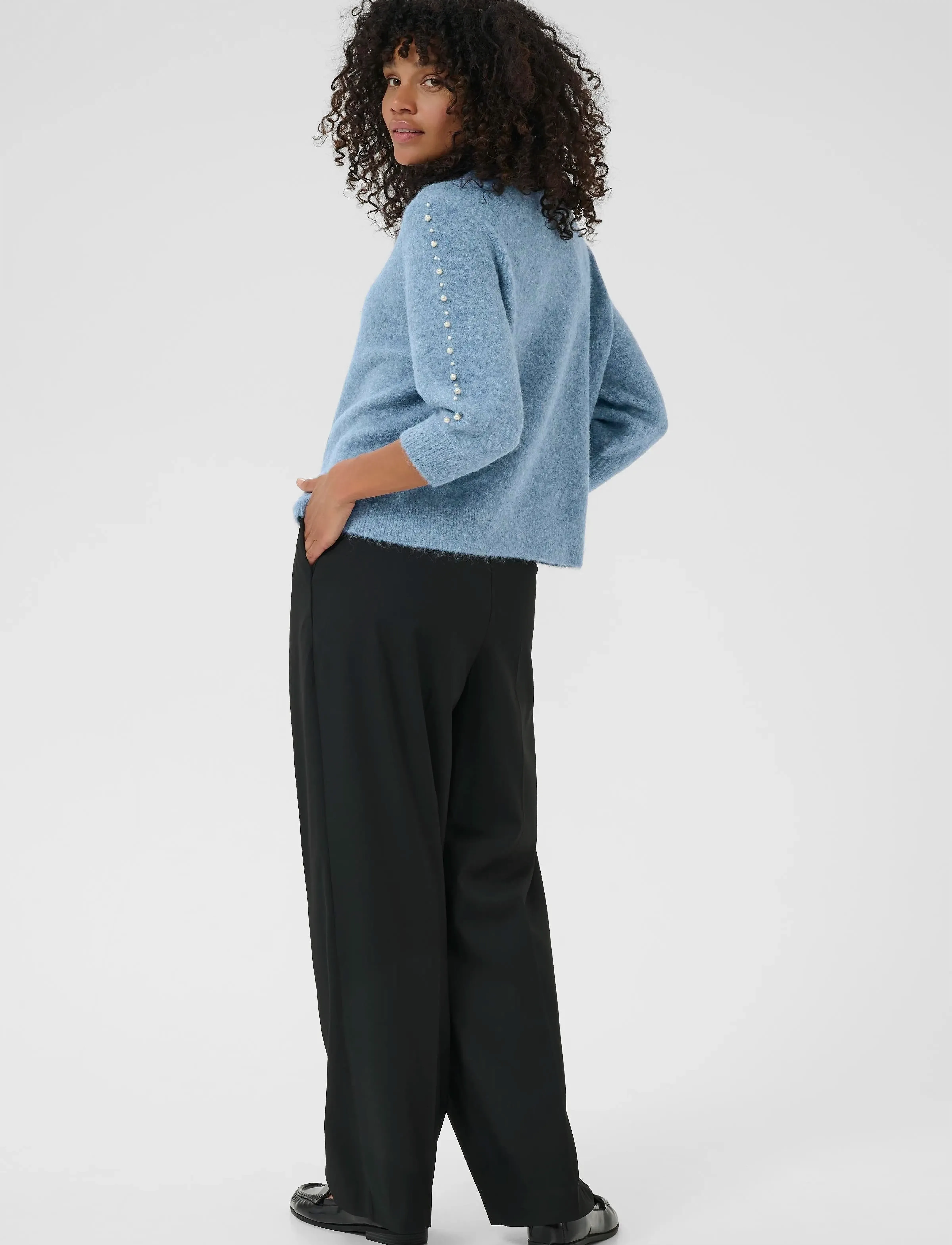 Kaffe - KAbetty Pullover - pullover - windward blue melange - 4