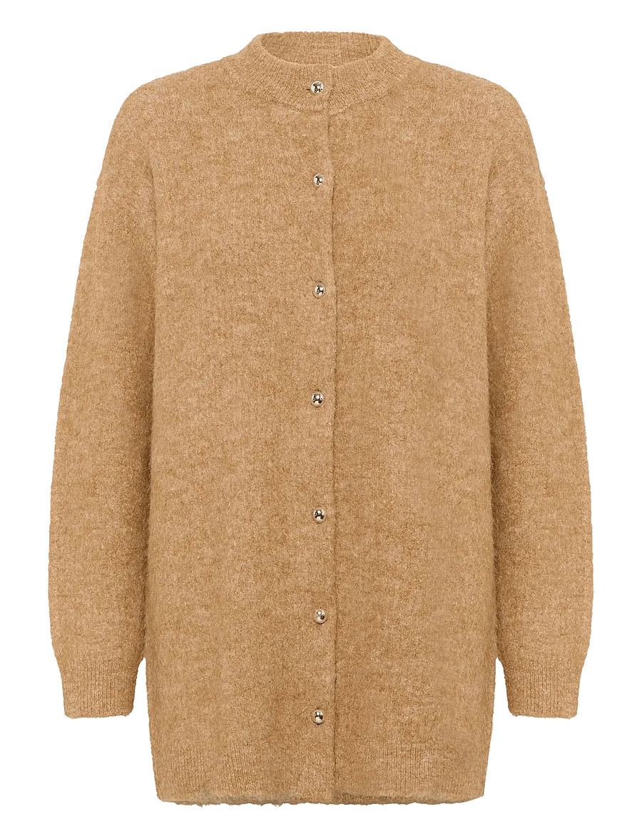 Kaffe - KAtrudy Cardigan - koftor - toasted coconut melange - 1