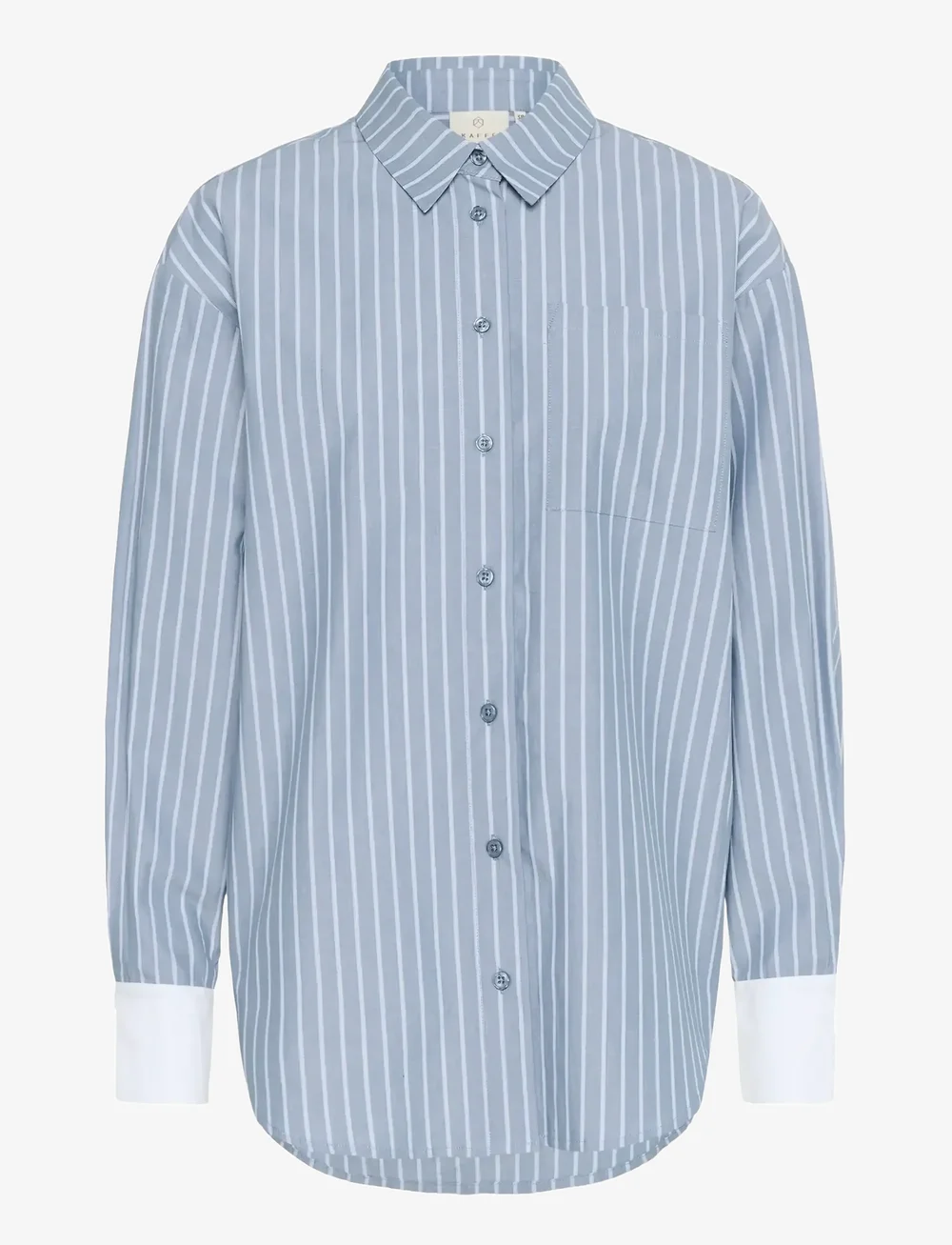 Kaffe - KAmilina Shirt - langärmlige hemden - windward blue melange stripe - 1