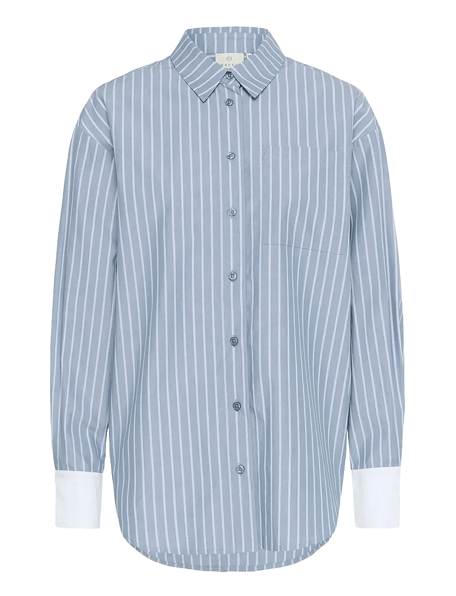 Kaffe - KAmilina Shirt - overhemden met lange mouwen - windward blue melange stripe - 1