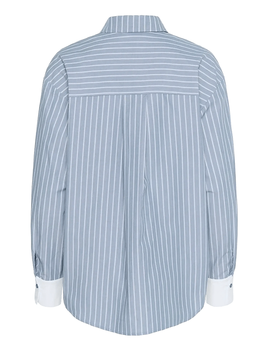 Kaffe - KAmilina Shirt - overhemden met lange mouwen - windward blue melange stripe - 2