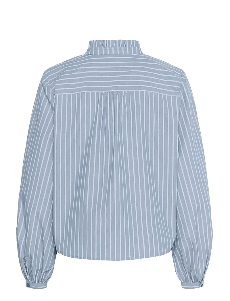 Kaffe - KAmilina Blouse - långärmade blusar - windward blue melange stripe - 2