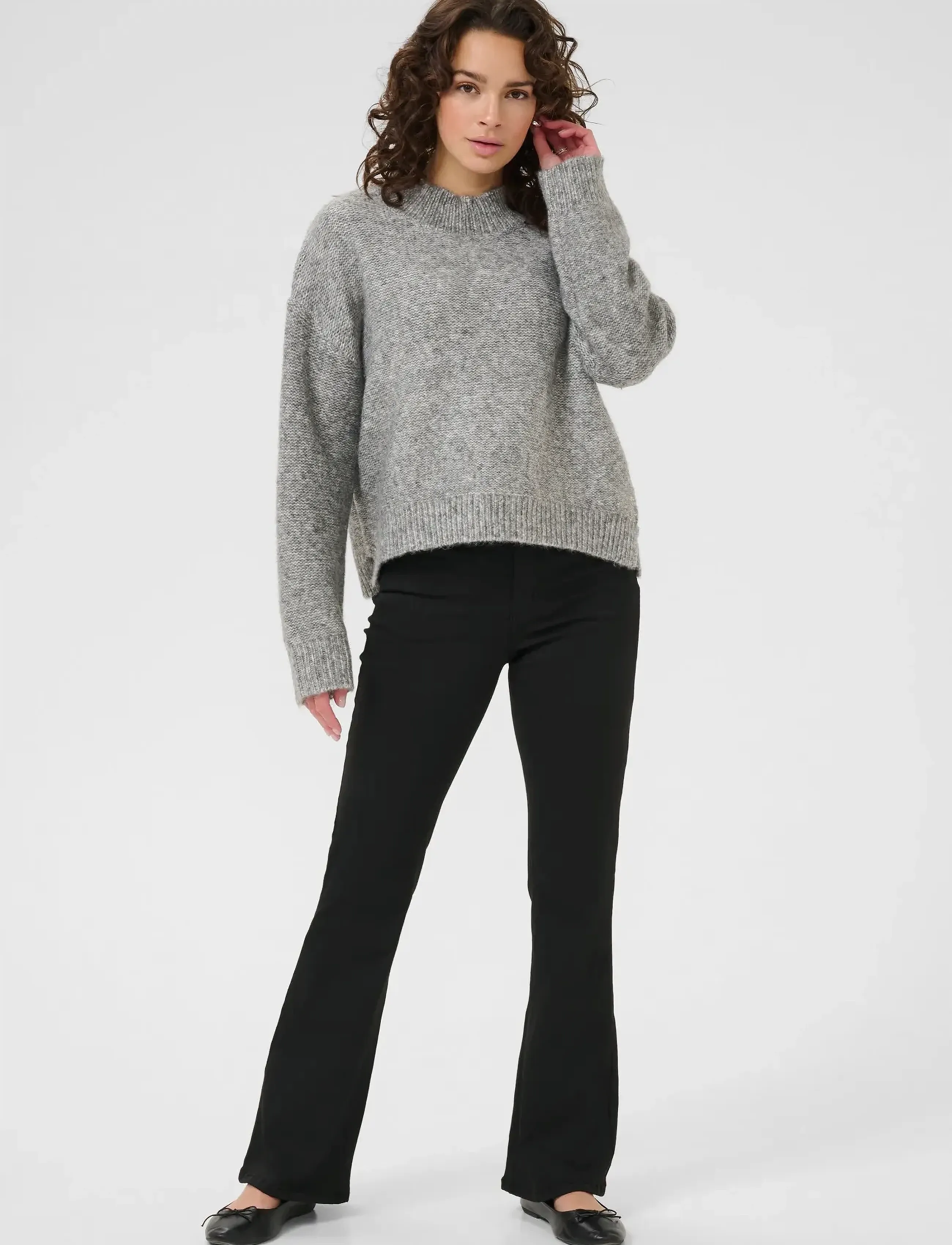Kaffe - KAlabis Pullover - tröjor - grey melange - 3