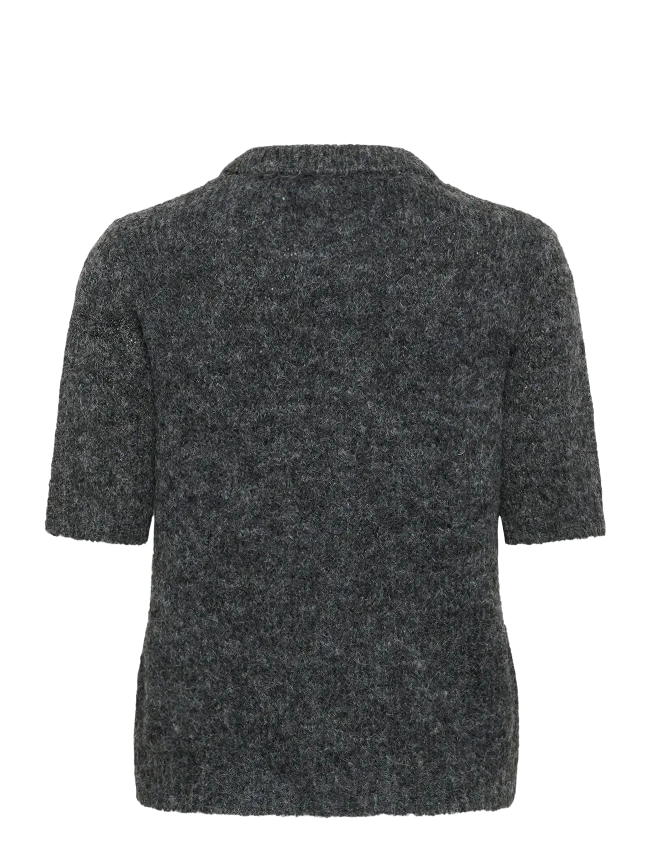 Kaffe - KAemilie Polo Pullover - jumpers - dark grey melange - 2