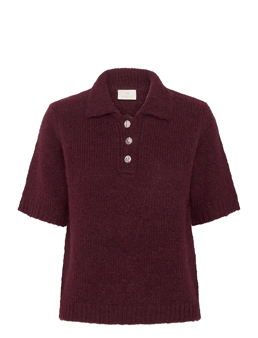 Kaffe - KAemilie Polo Pullover - kampsunid - windsor wine - 1