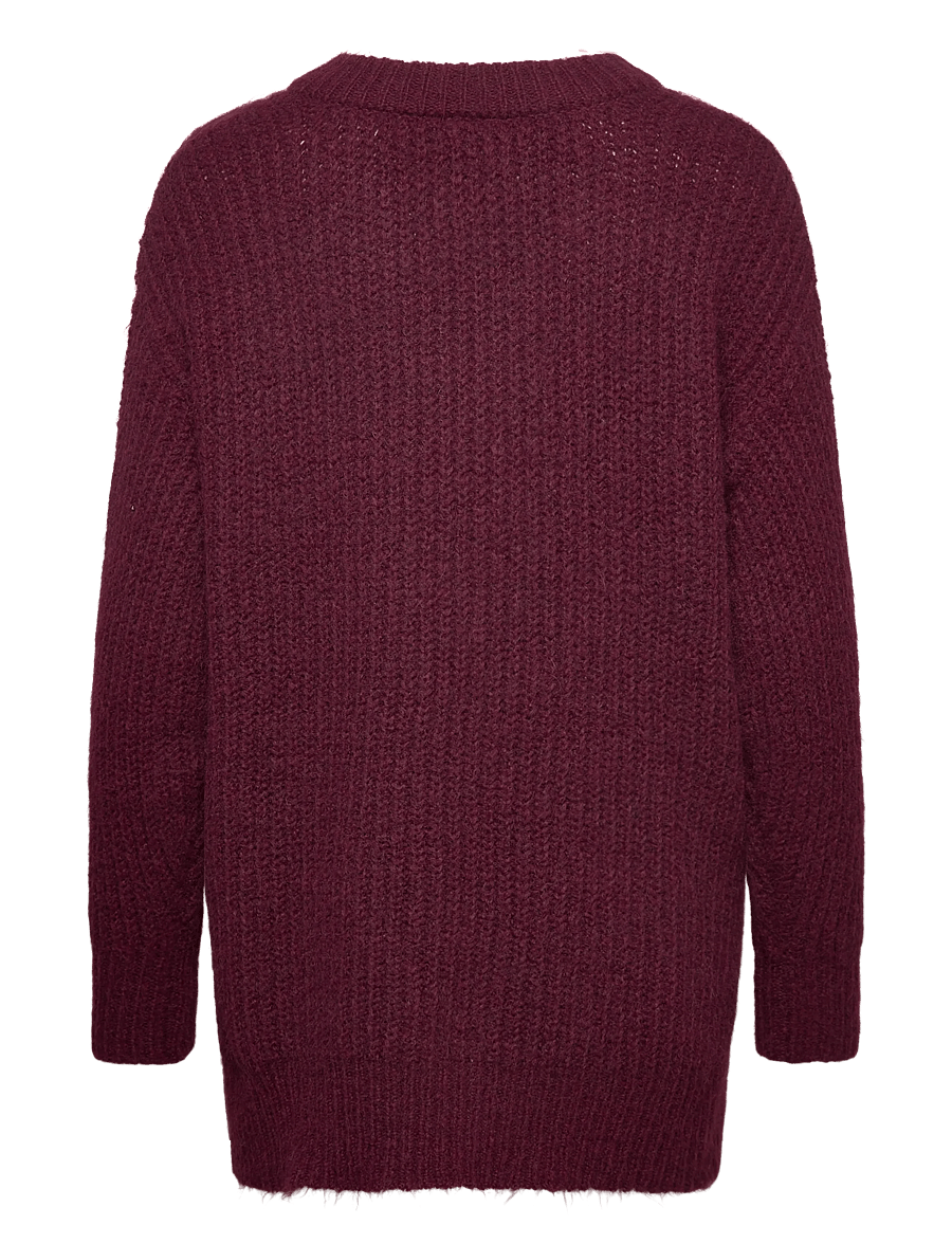 Kaffe - KAane V-Neck Pullover - pullover - windsor wine - 1