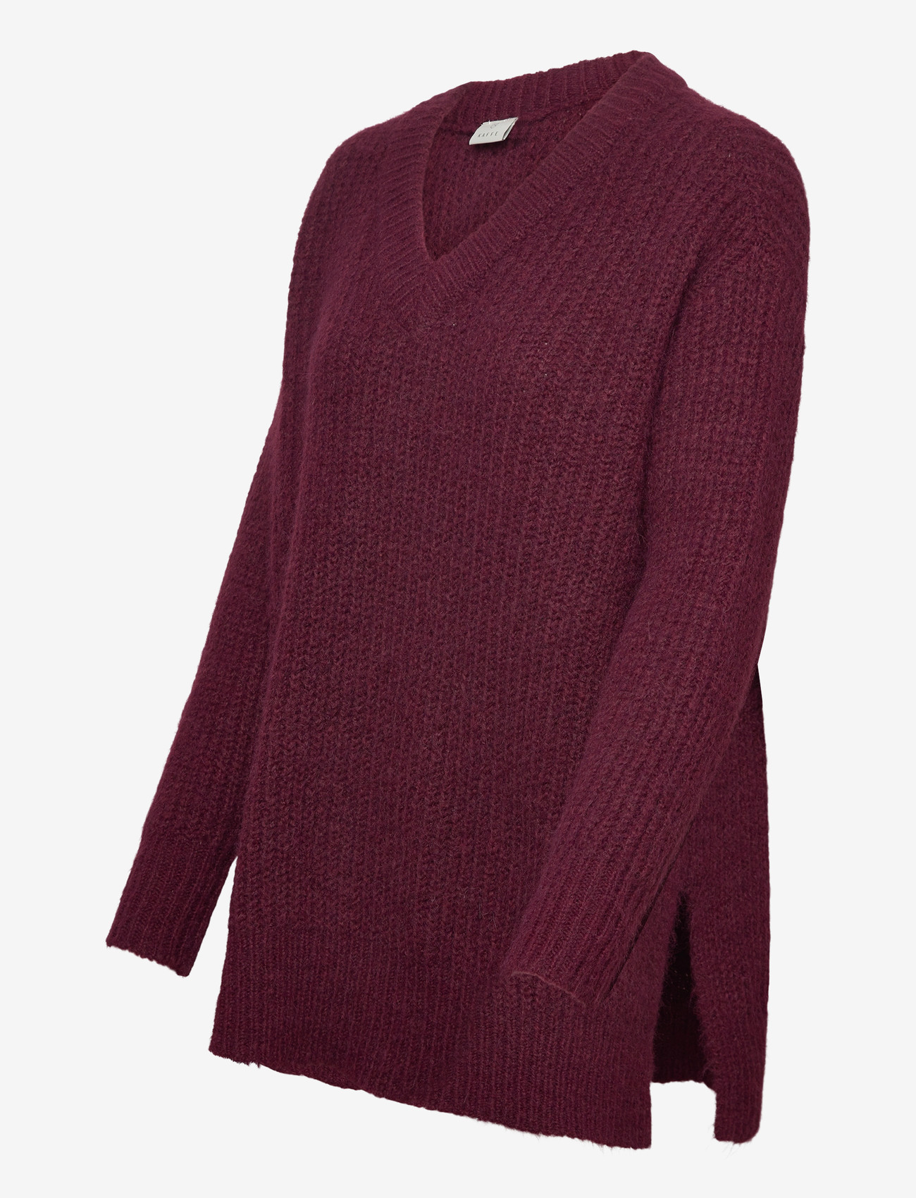 Kaffe - KAane V-Neck Pullover - efterårstøj - windsor wine - 2