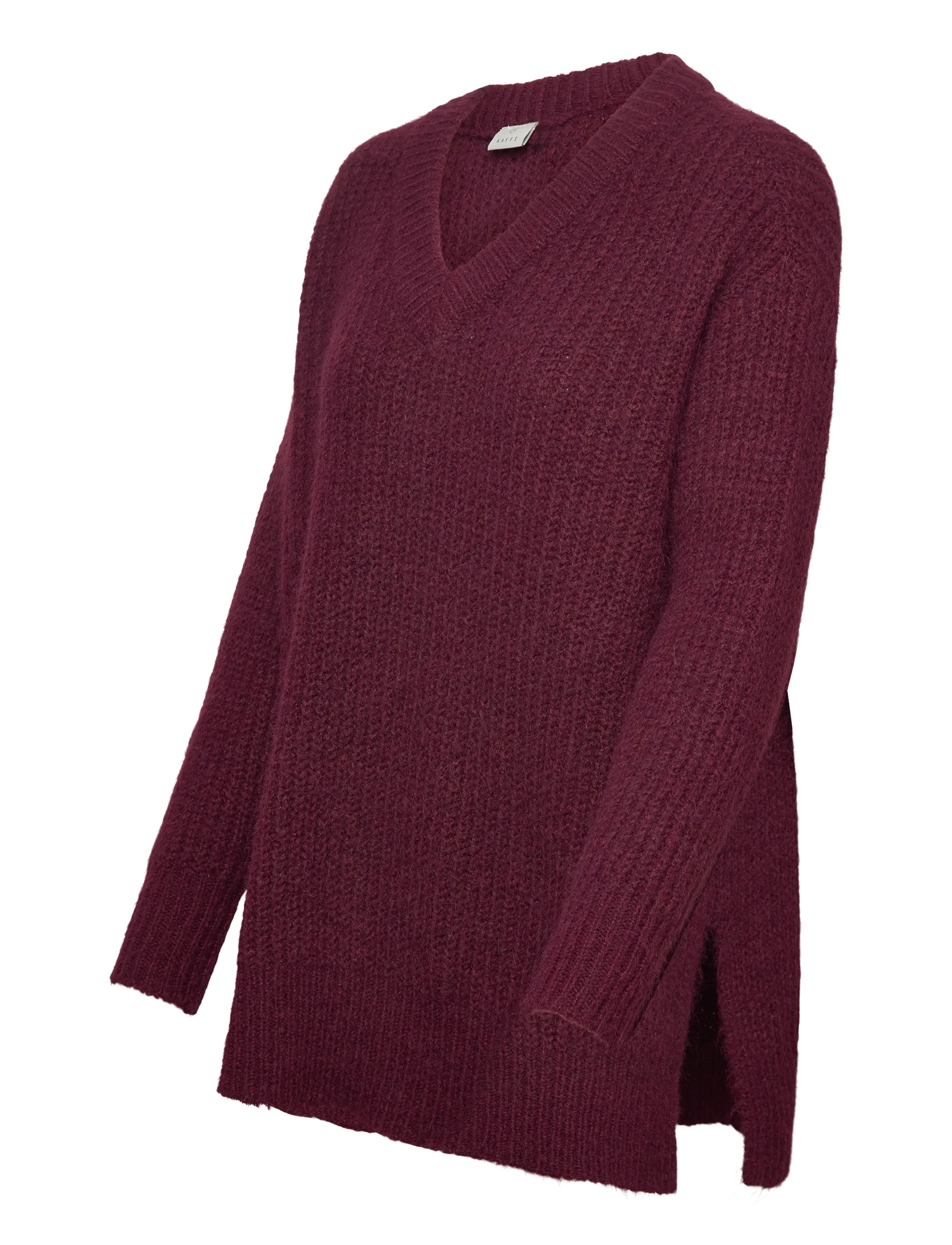 Kaffe - KAane V-Neck Pullover - trøjer - windsor wine - 2