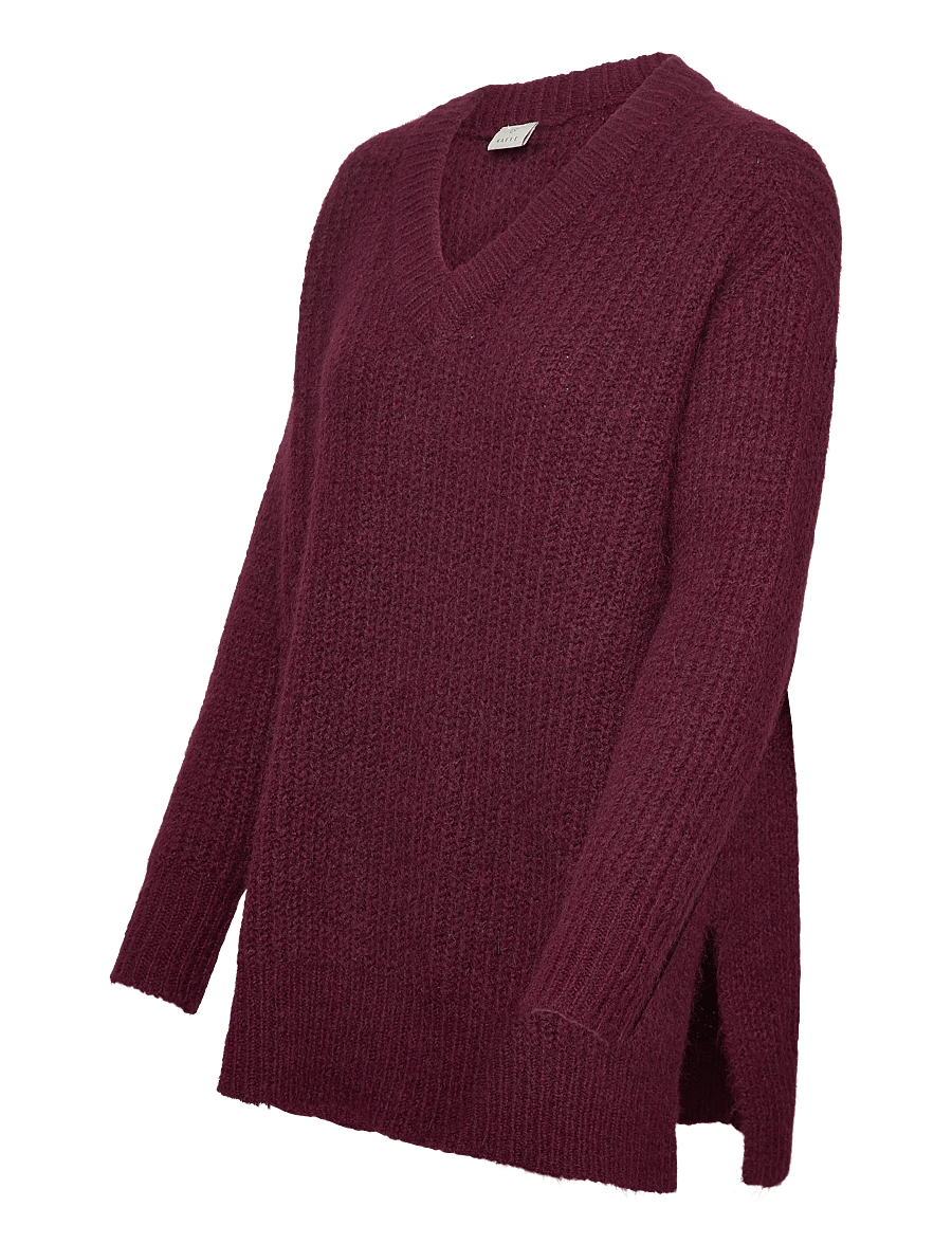 Kaffe - KAane V-Neck Pullover - pullover - windsor wine - 2