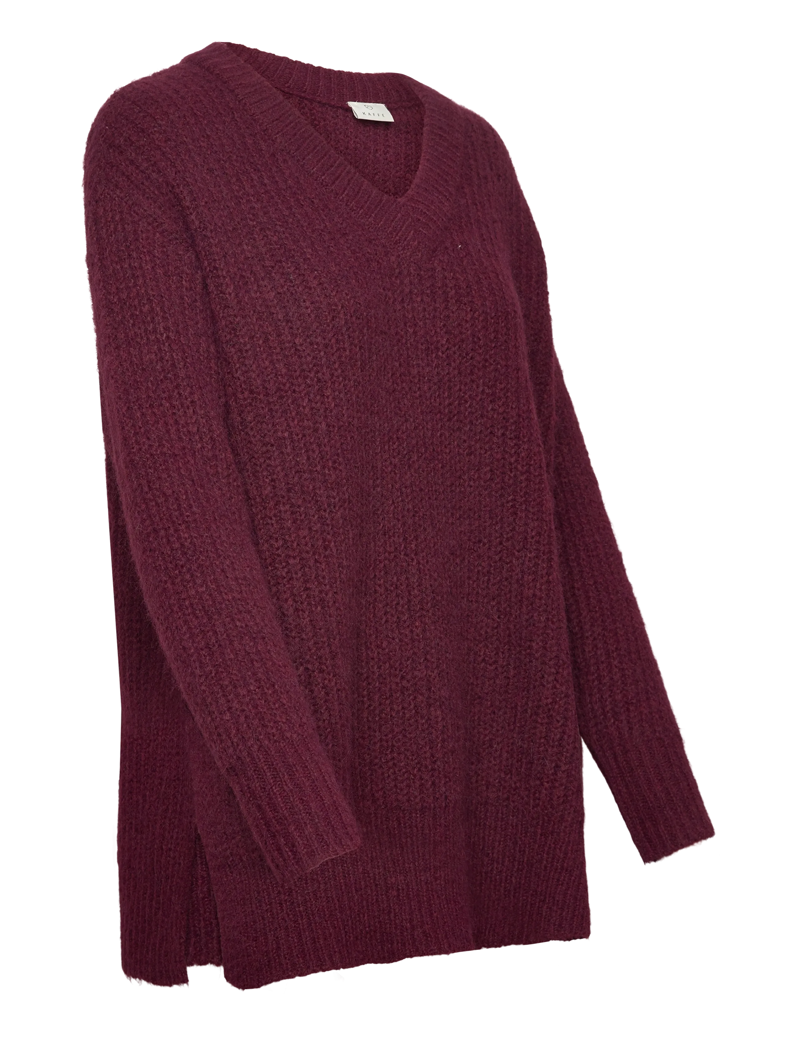 Kaffe - KAane V-Neck Pullover - trøjer - windsor wine - 3