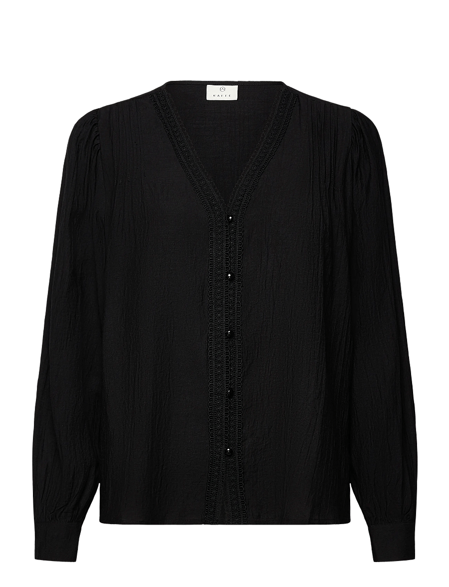 Kaffe - KAmirabel Blouse - langärmelige blusen - black deep - 1
