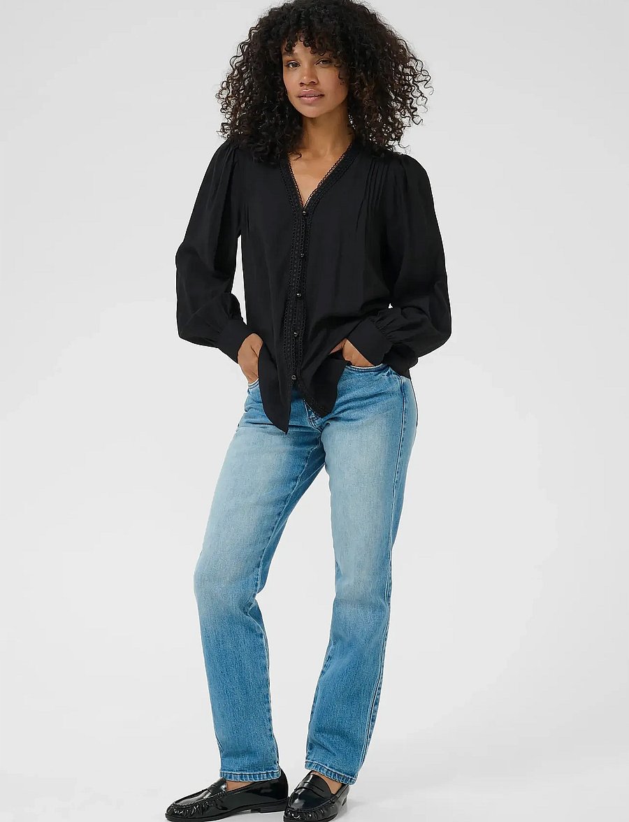 Kaffe - KAmirabel Blouse - langärmelige blusen - black deep - 3
