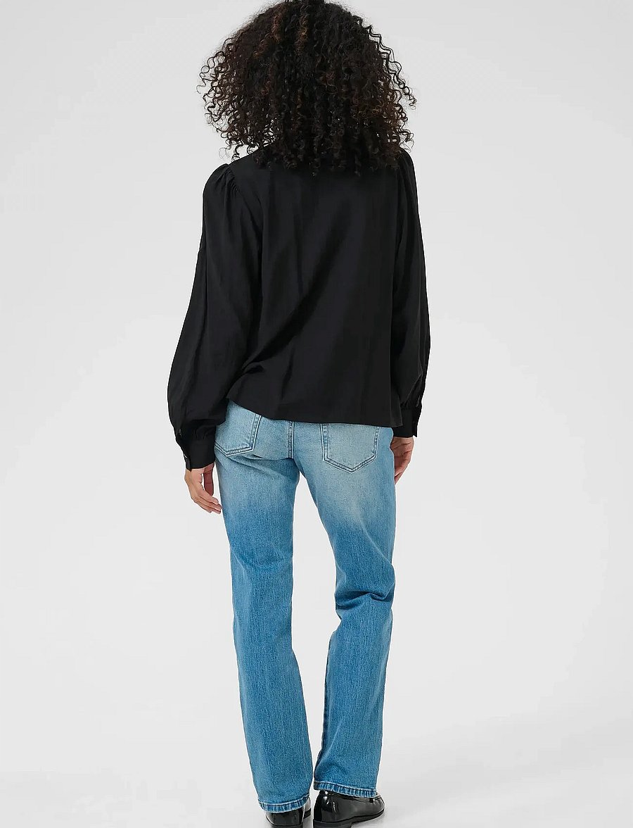 Kaffe - KAmirabel Blouse - langärmelige blusen - black deep - 4
