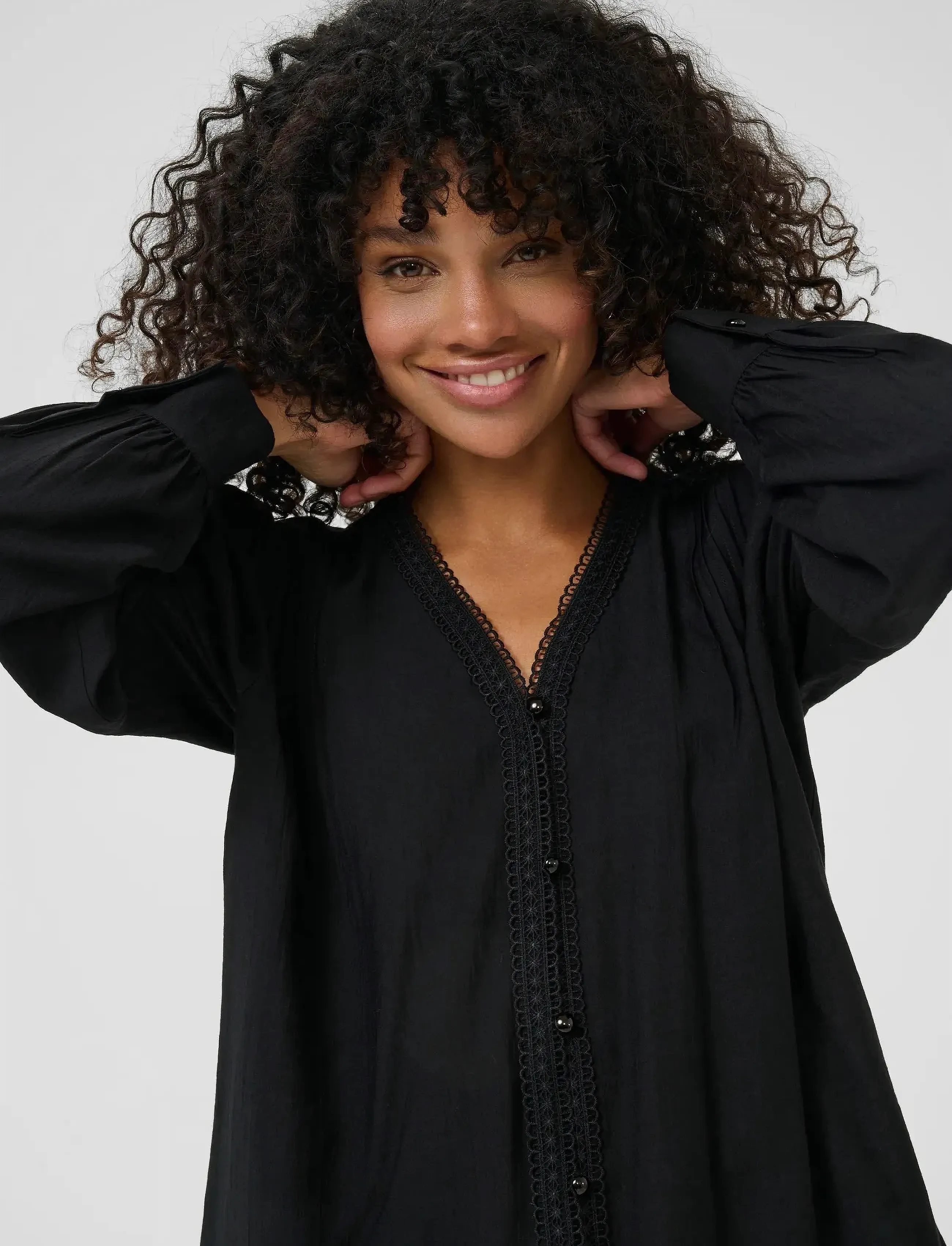 Kaffe - KAmirabel Blouse - long-sleeved blouses - black deep - 5