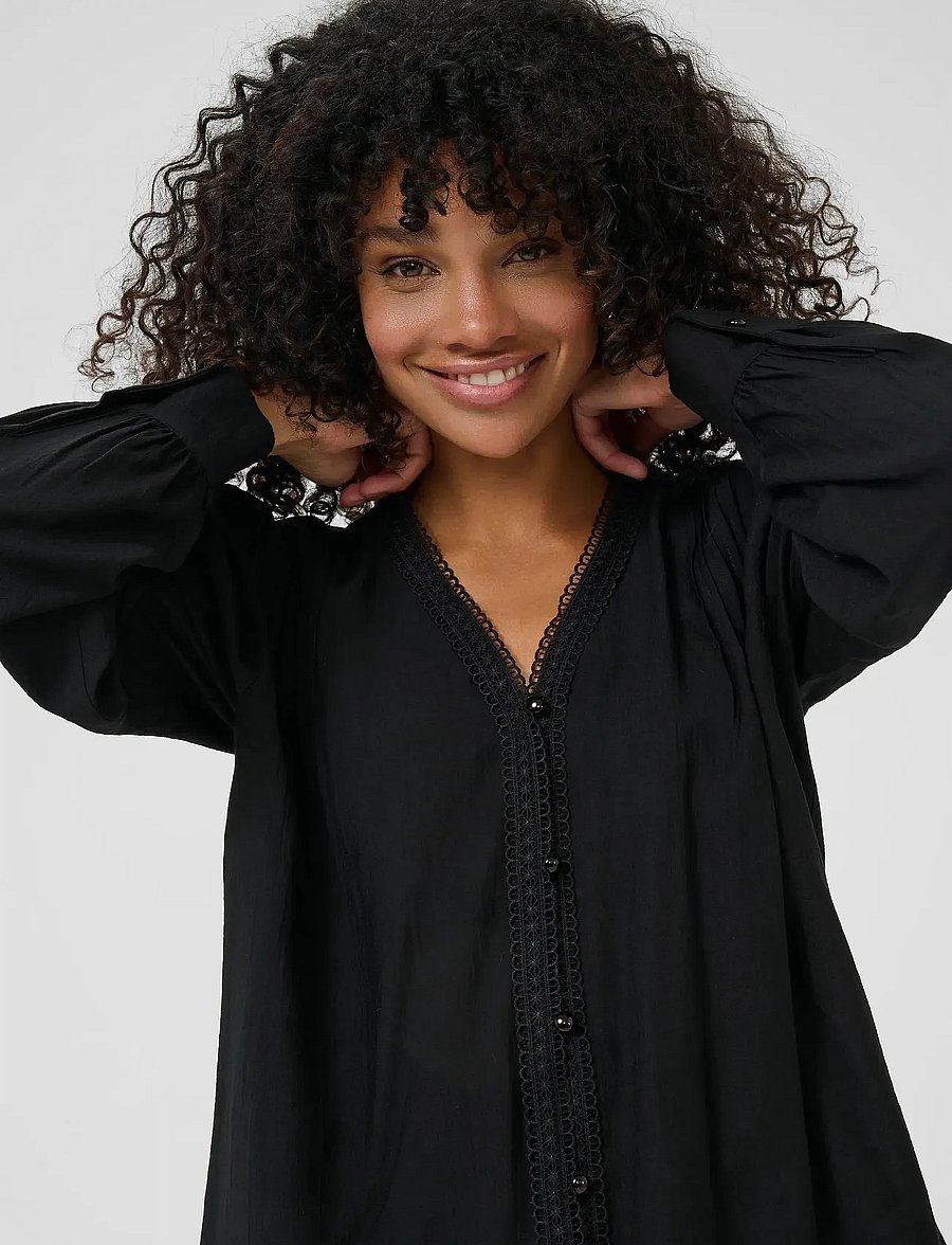 Kaffe - KAmirabel Blouse - langärmelige blusen - black deep - 5