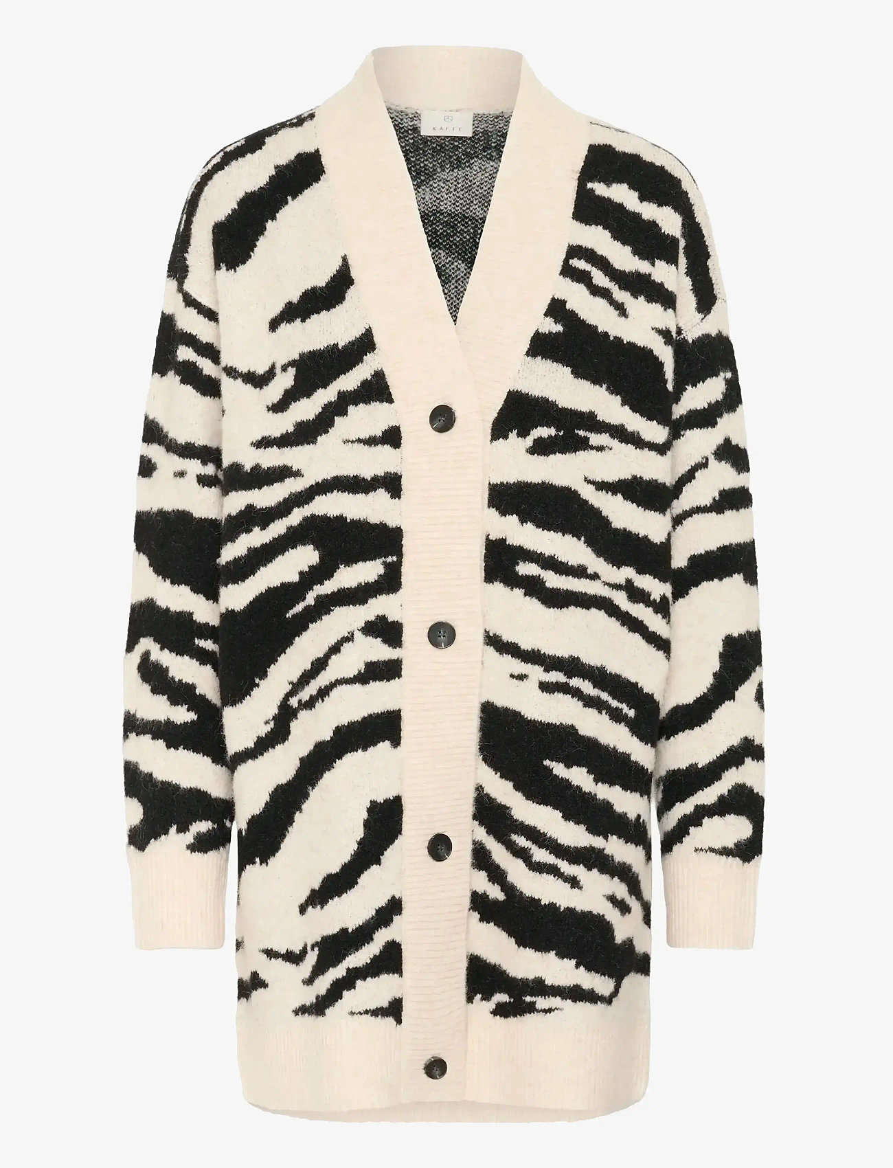 Kaffe - KAsandra Cardigan - sügisesed riided - turtledove/black animal - 0