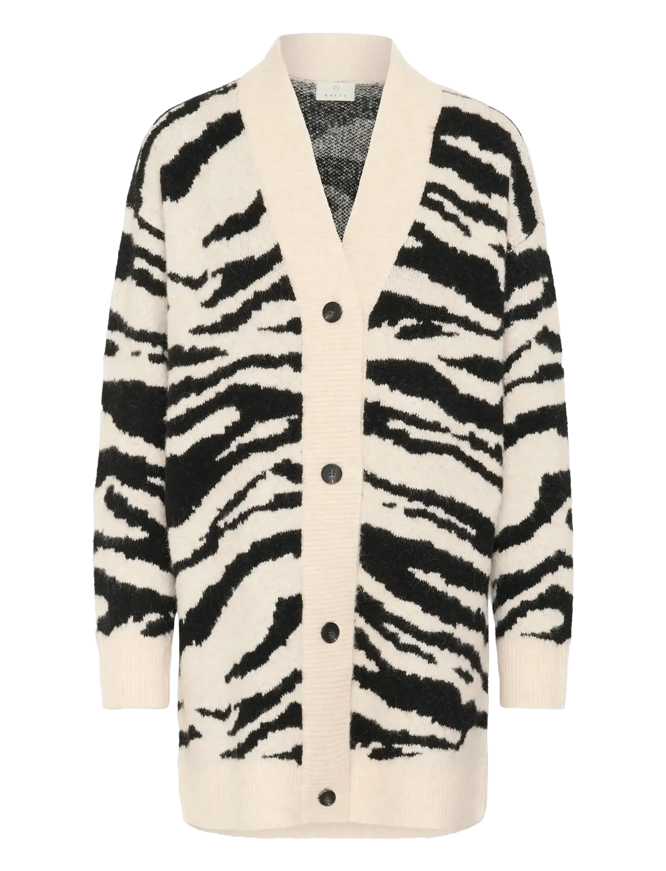 KAsandra Cardigan - TURTLEDOVE/BLACK ANIMAL
