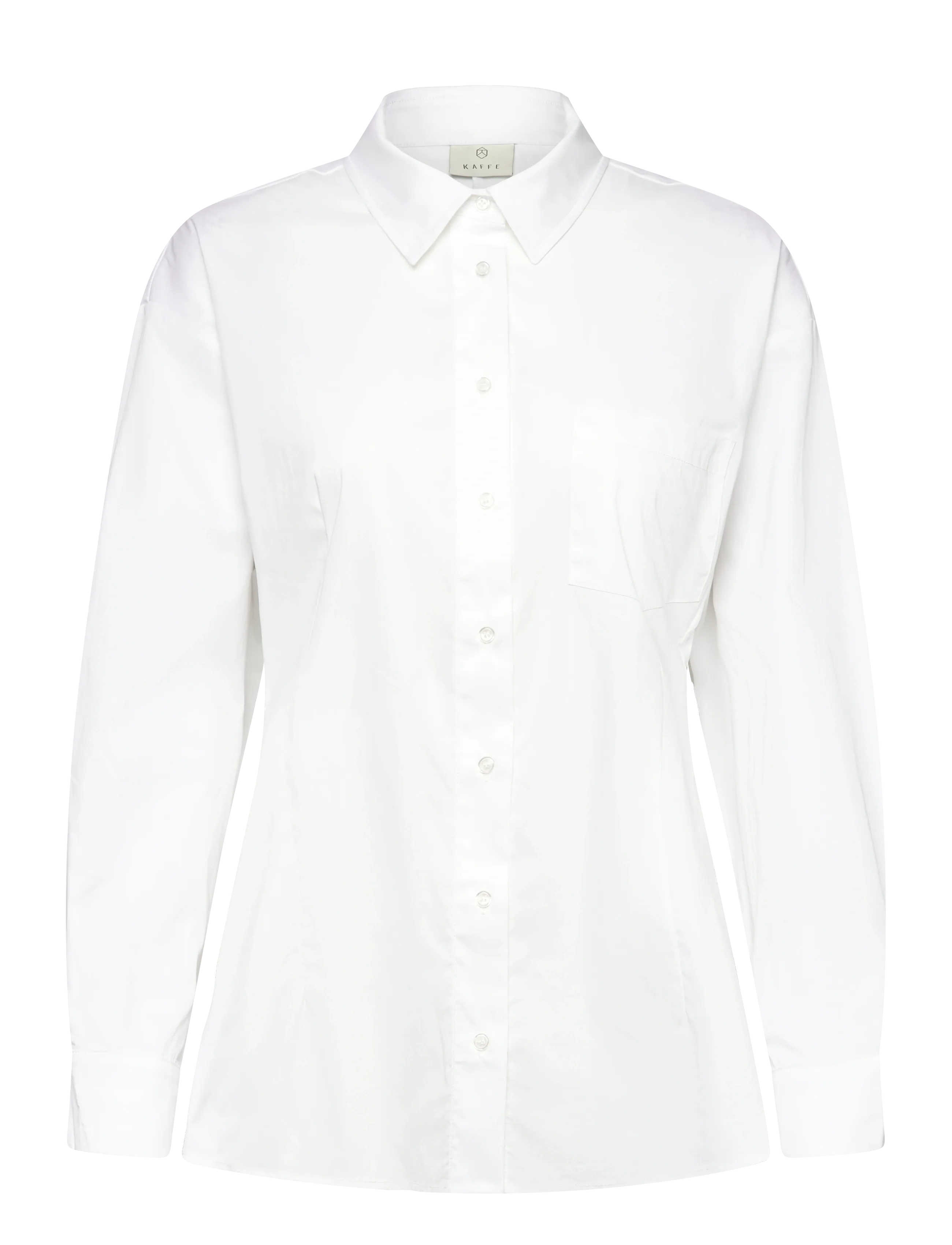 KAFFE Kanellin Stretch Shirt Weiß - 34 - Damen