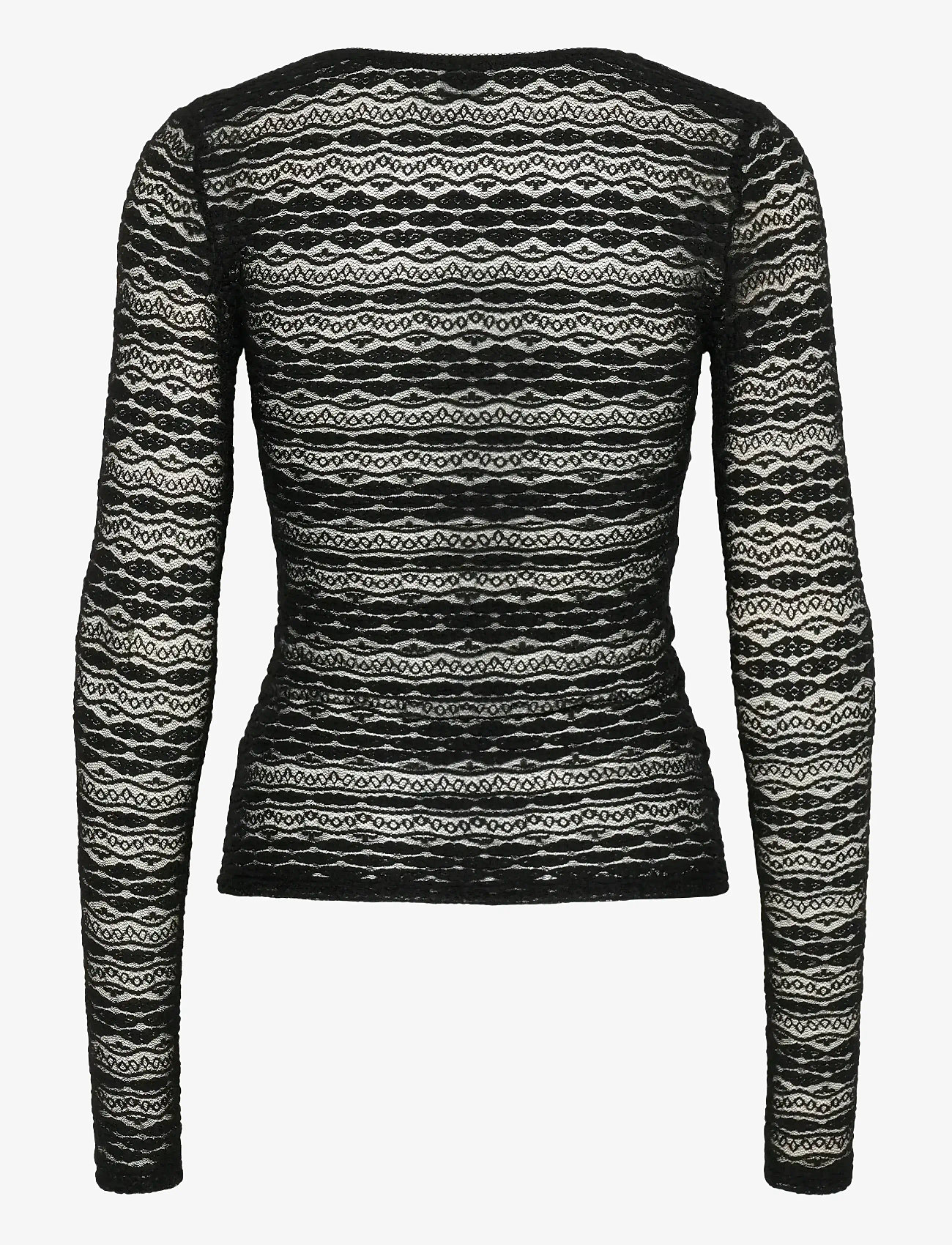Kaffe - KAlorinda LS Lace T-Shirt - hauts à manches longues - black deep - 2