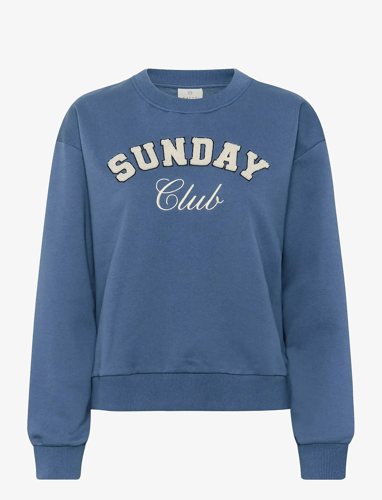 Kaffe - KAelenora Sweatshirt - naised - bering sea/club embd. - 0