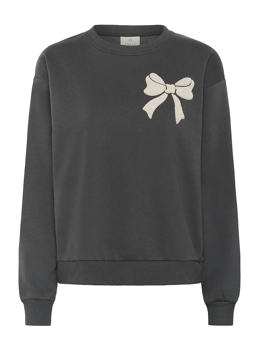 Kaffe - KAelenora Sweatshirt - vardagsstil - black oyster/bow - 1