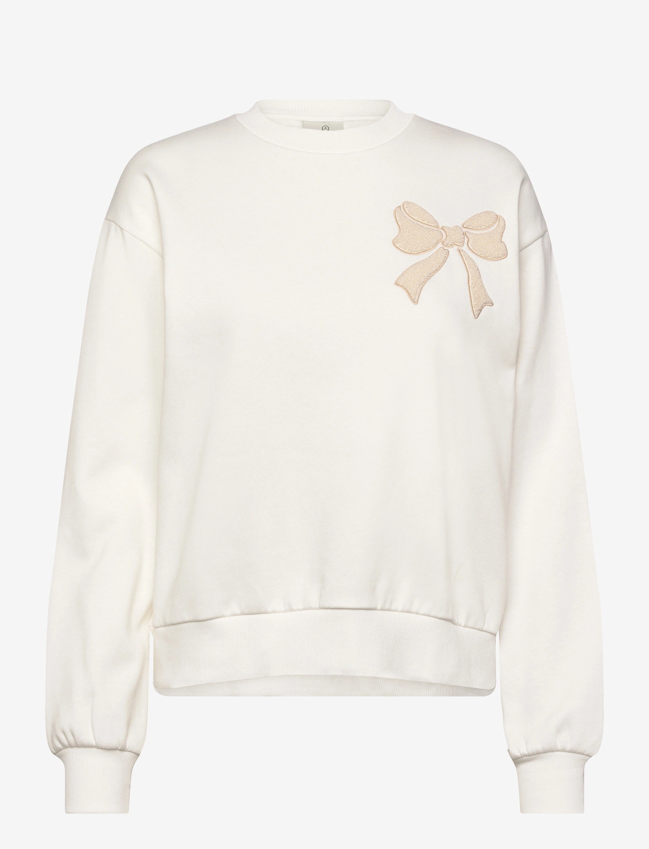 Kaffe - KAelenora Sweatshirt - dressipluusid - chalk / feather gray bow - 0