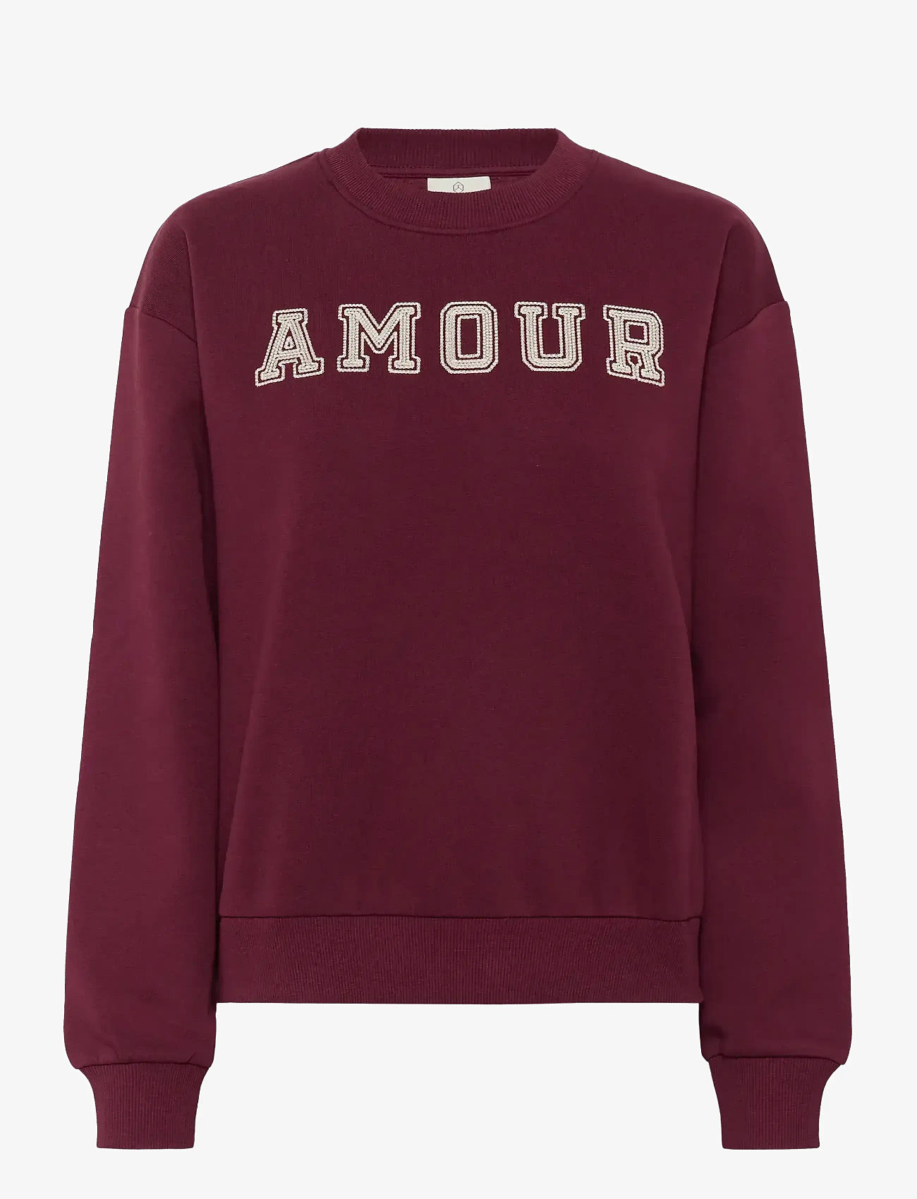Kaffe - KAelenora Sweatshirt - laveste priser - windsor wine/amour embd. - 0