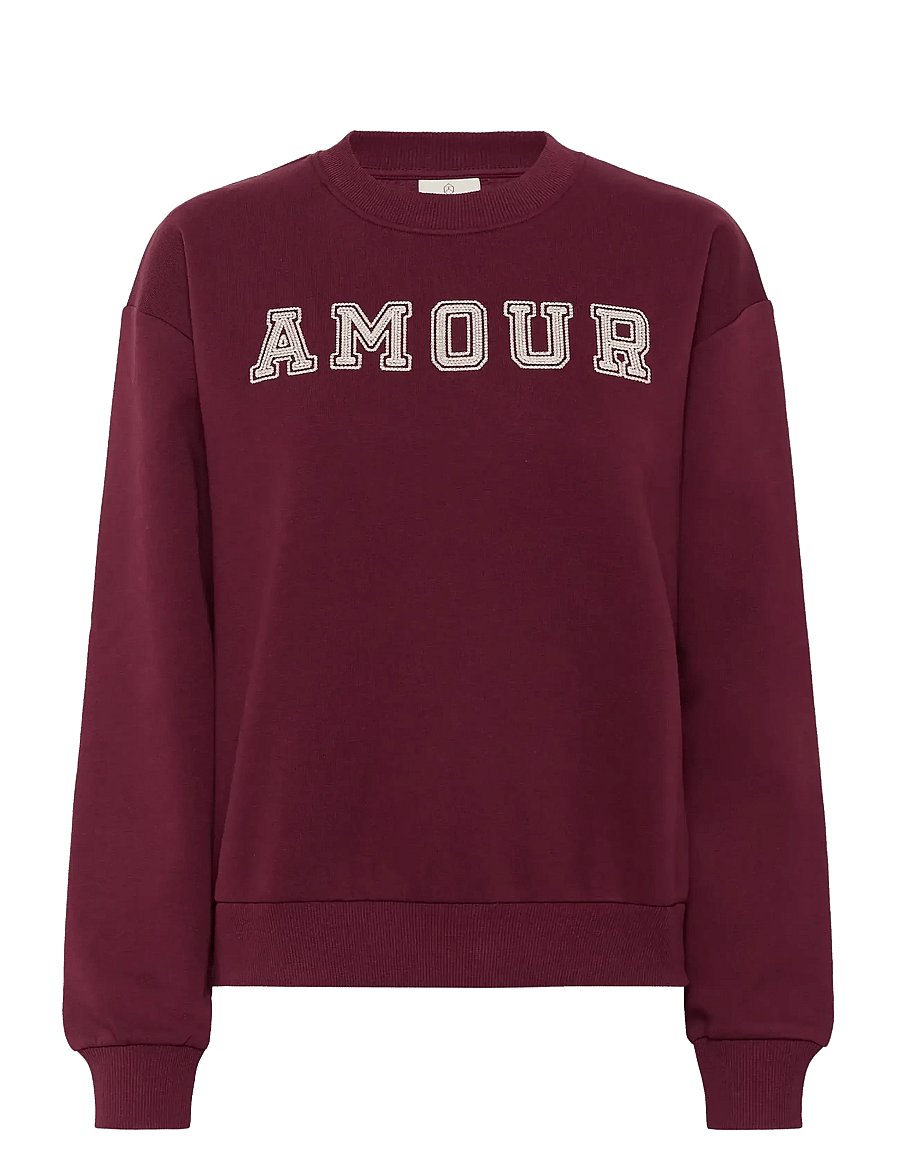 Kaffe - KAelenora Sweatshirt - colleget - windsor wine/amour embd. - 1