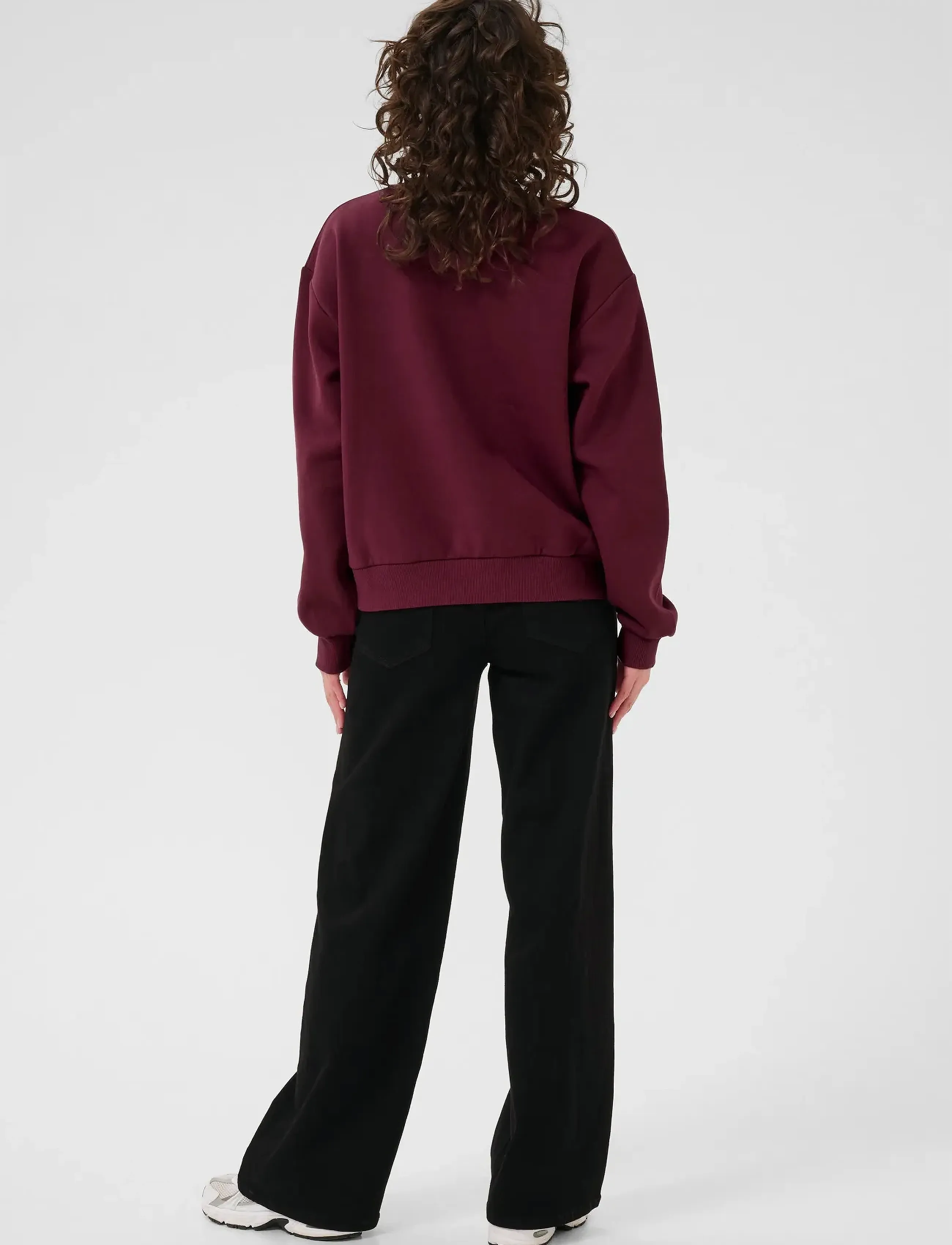 Kaffe - KAelenora Sweatshirt - vardagsstil - windsor wine/amour embd. - 4