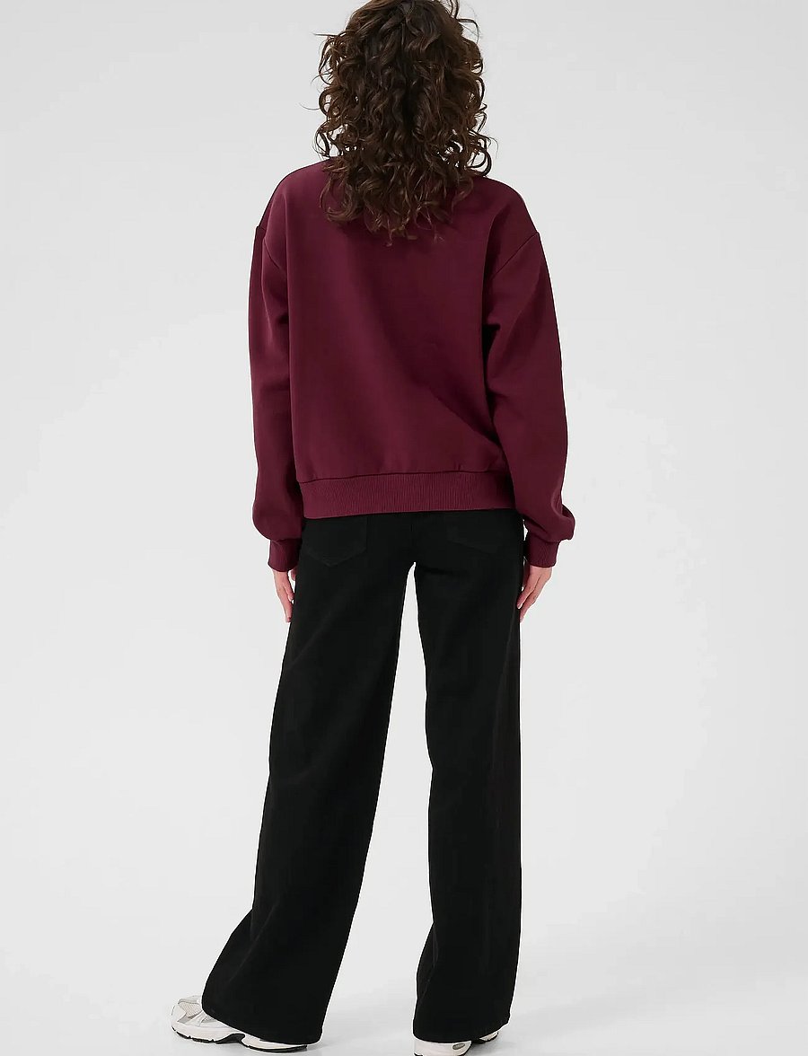 Kaffe - KAelenora Sweatshirt - colleget - windsor wine/amour embd. - 4