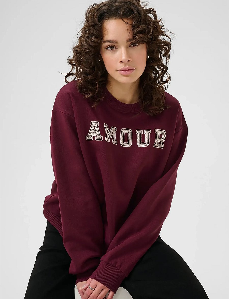 Kaffe - KAelenora Sweatshirt - colleget - windsor wine/amour embd. - 5