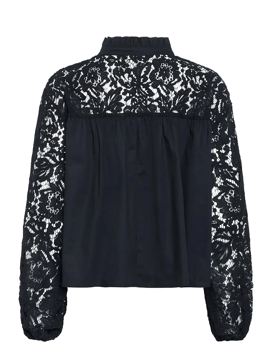 Kaffe - KAcynthia Blouse - long sleeved blouses - black deep - 2